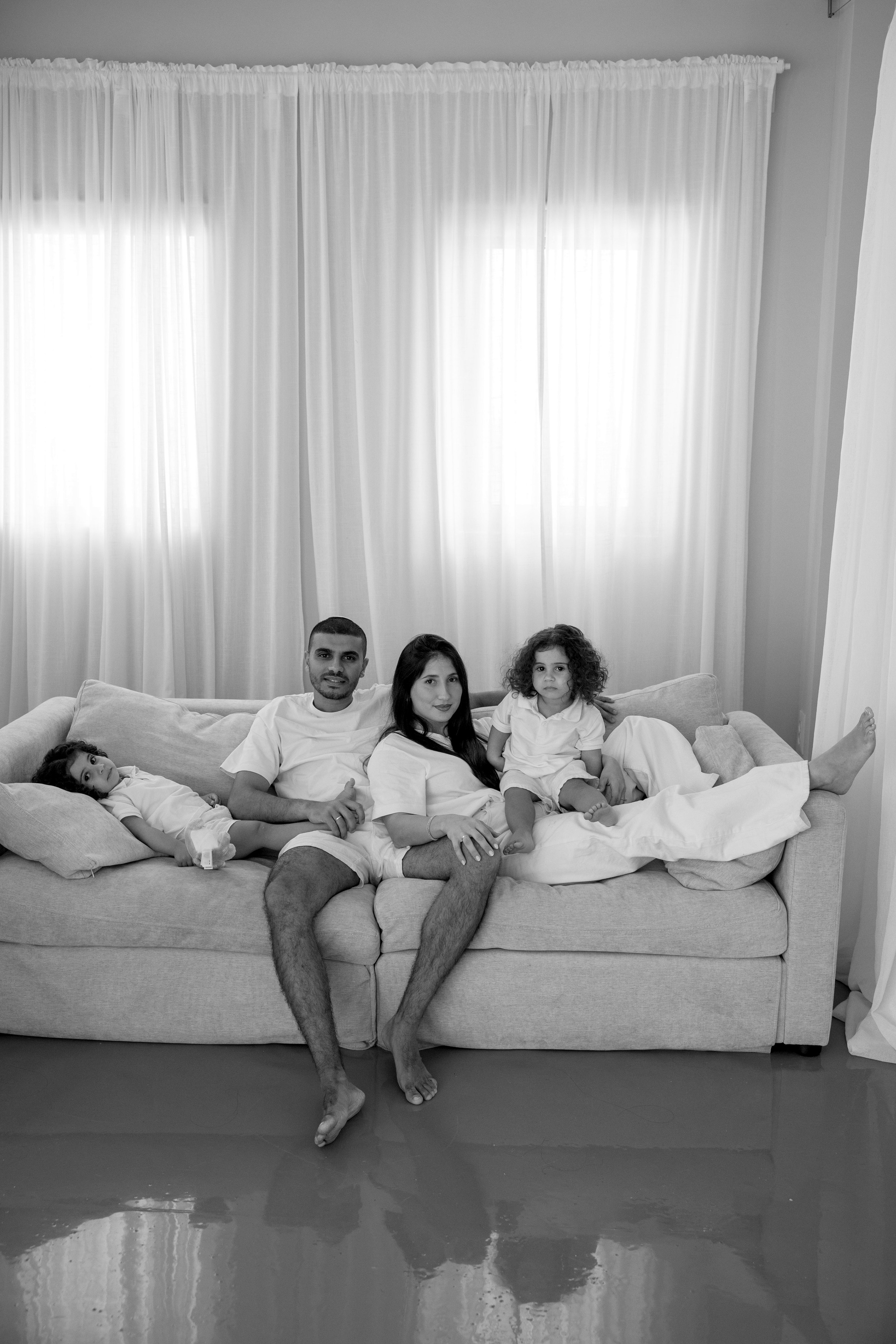 Family photoshoot inside the studio in Hadera. Wedding and family photographer