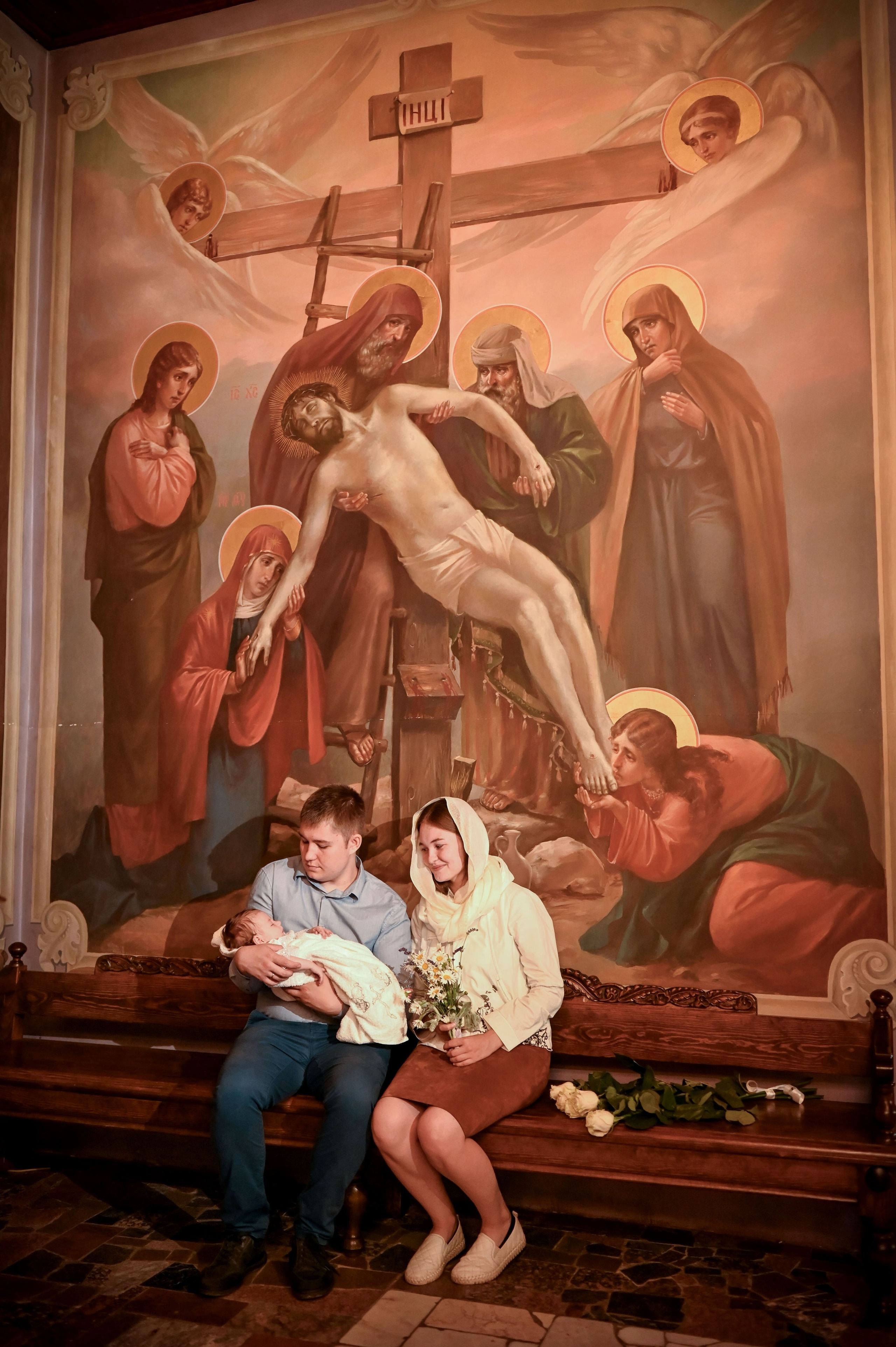 Крещение мл. Фотинии. Семейный фотограф в г. Воскресенск Наталия Молева