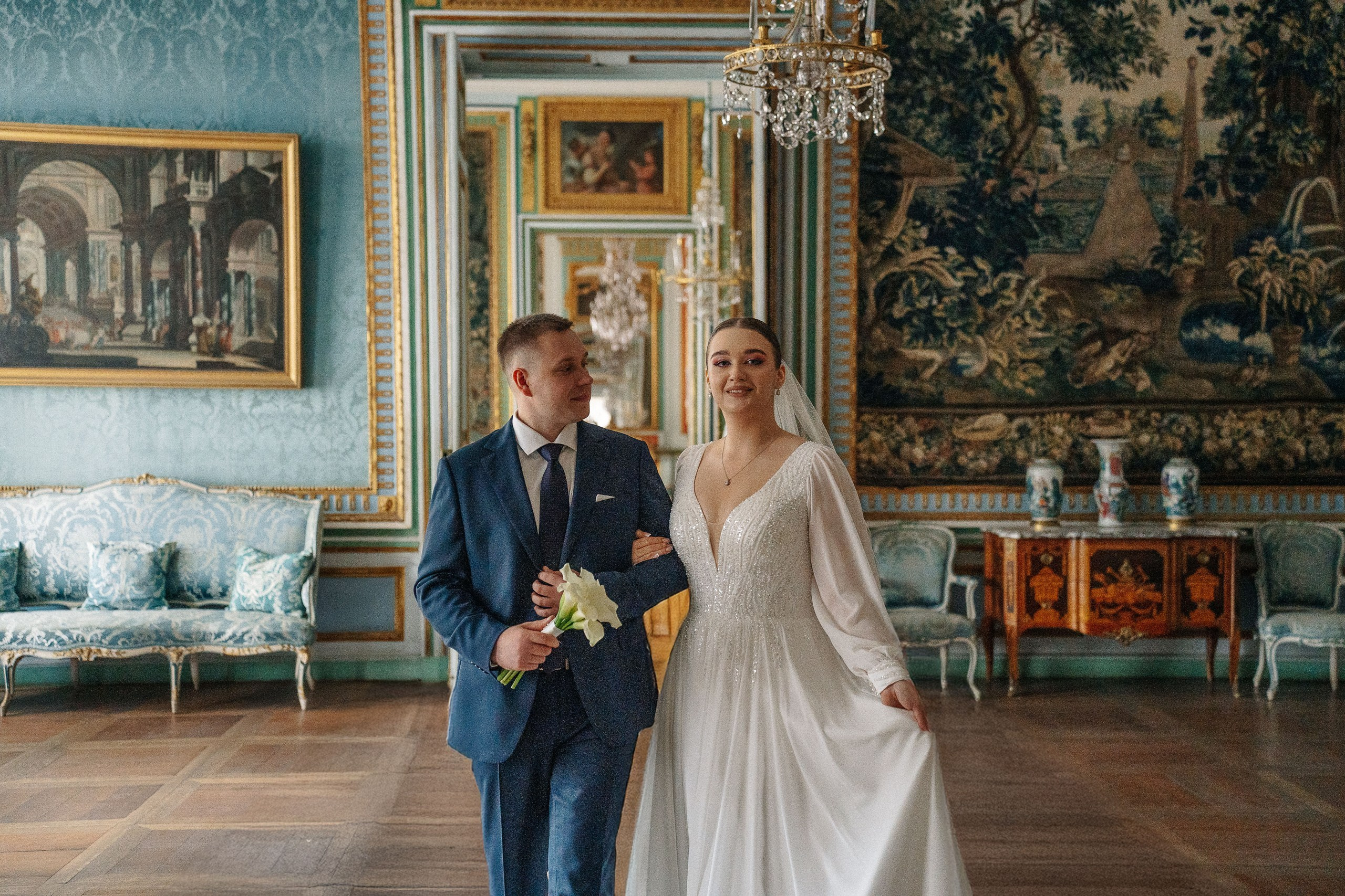 Свадебная фотосессия в Кусково и роспись в Итальянском дворике