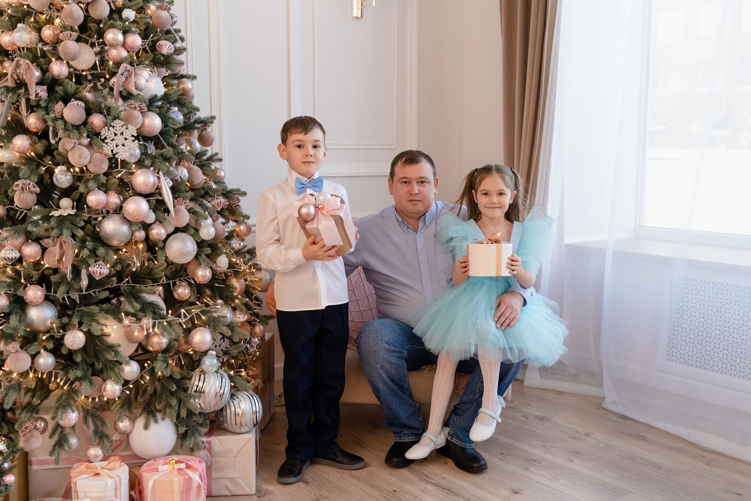 Новогодняя фотосессия для чудесной семьи. Свадебный и семейный фотограф в Санкт-Петербурге Олеся Еремеева