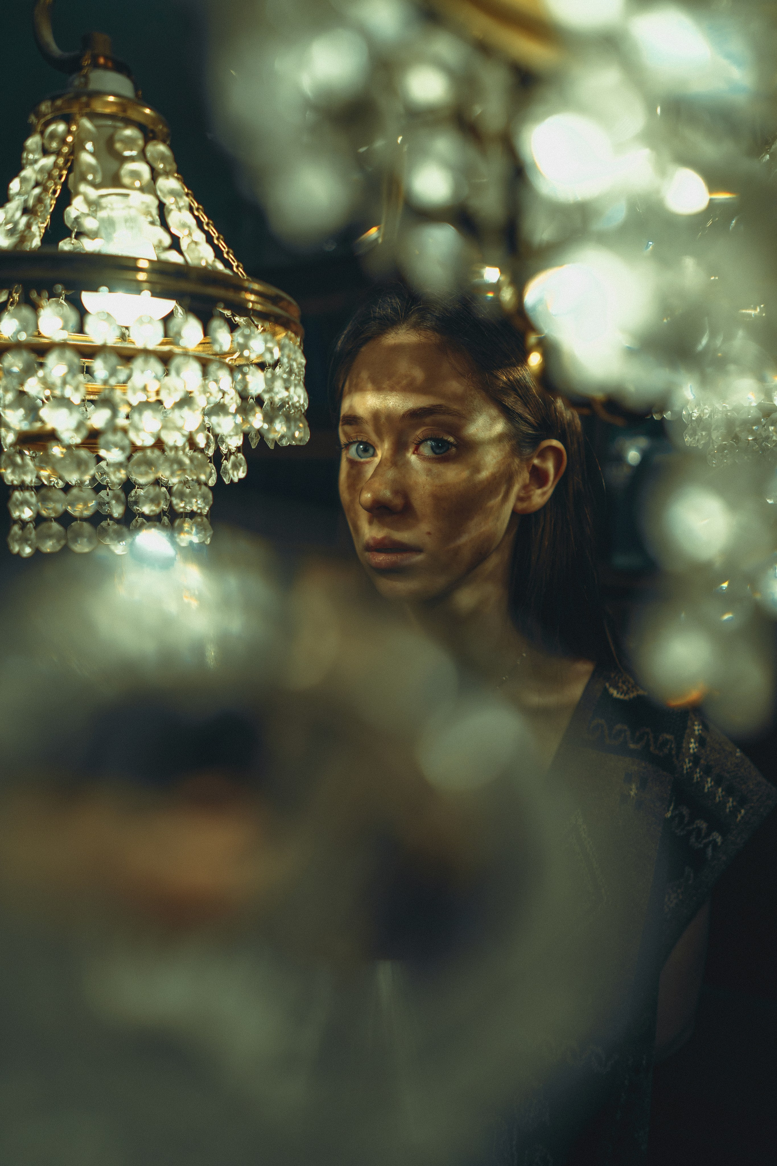 GLARES OF VINTAGE CHANDELIER. Sergey,kuzichev