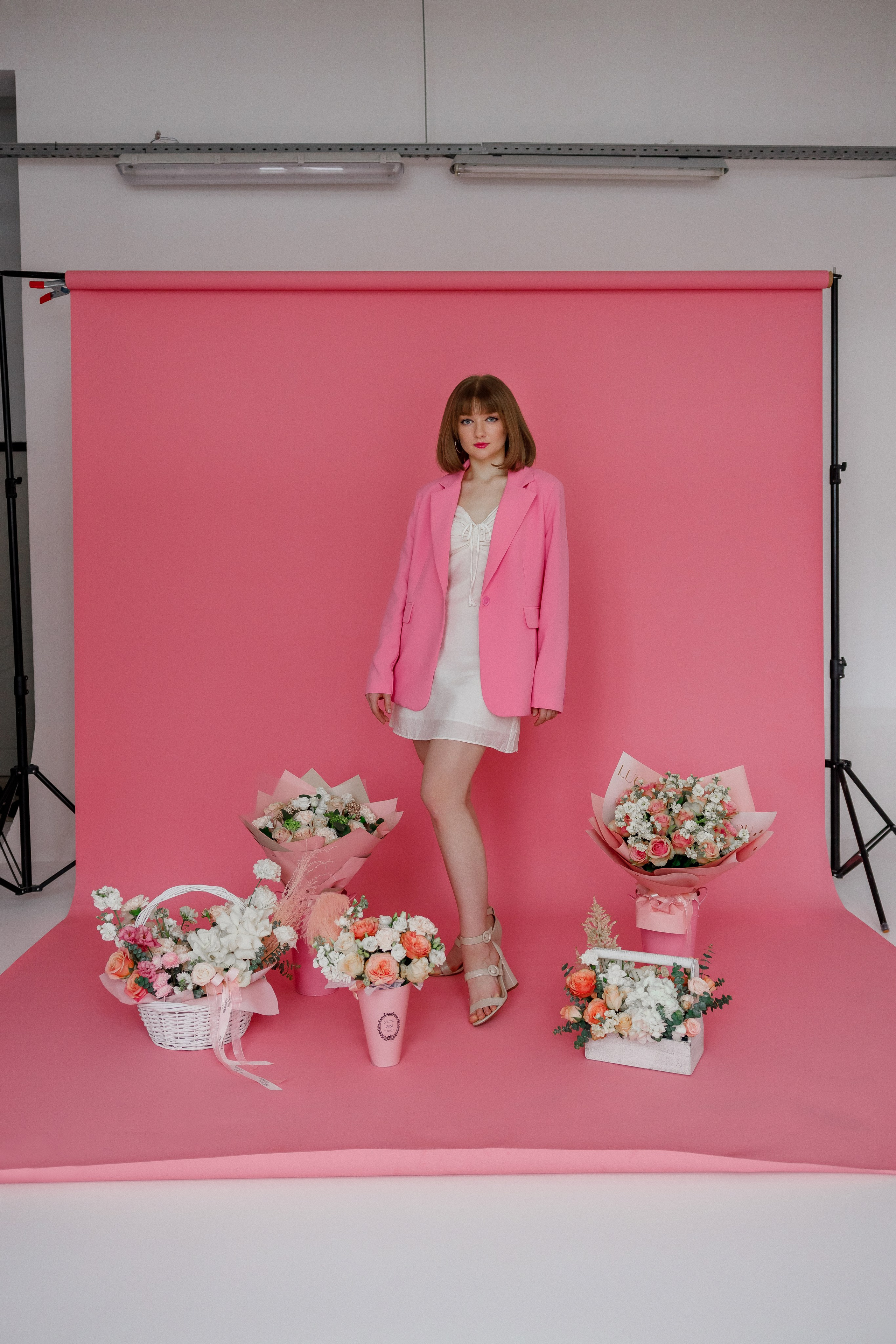 Контент-съёмка для салона цветов. Розовый зал. Фотограф Марина Юдина. Подольск, Москва