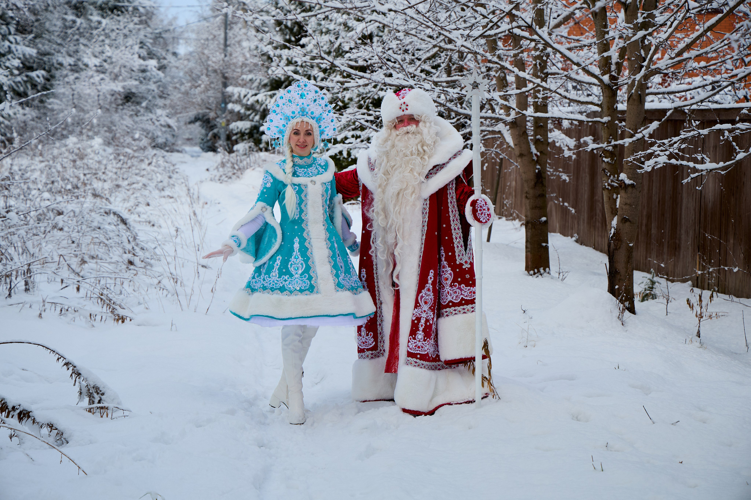 Дед Мороз и Снегурочка. Свадебный фотограф Москва и Московская область Борисов Сергей