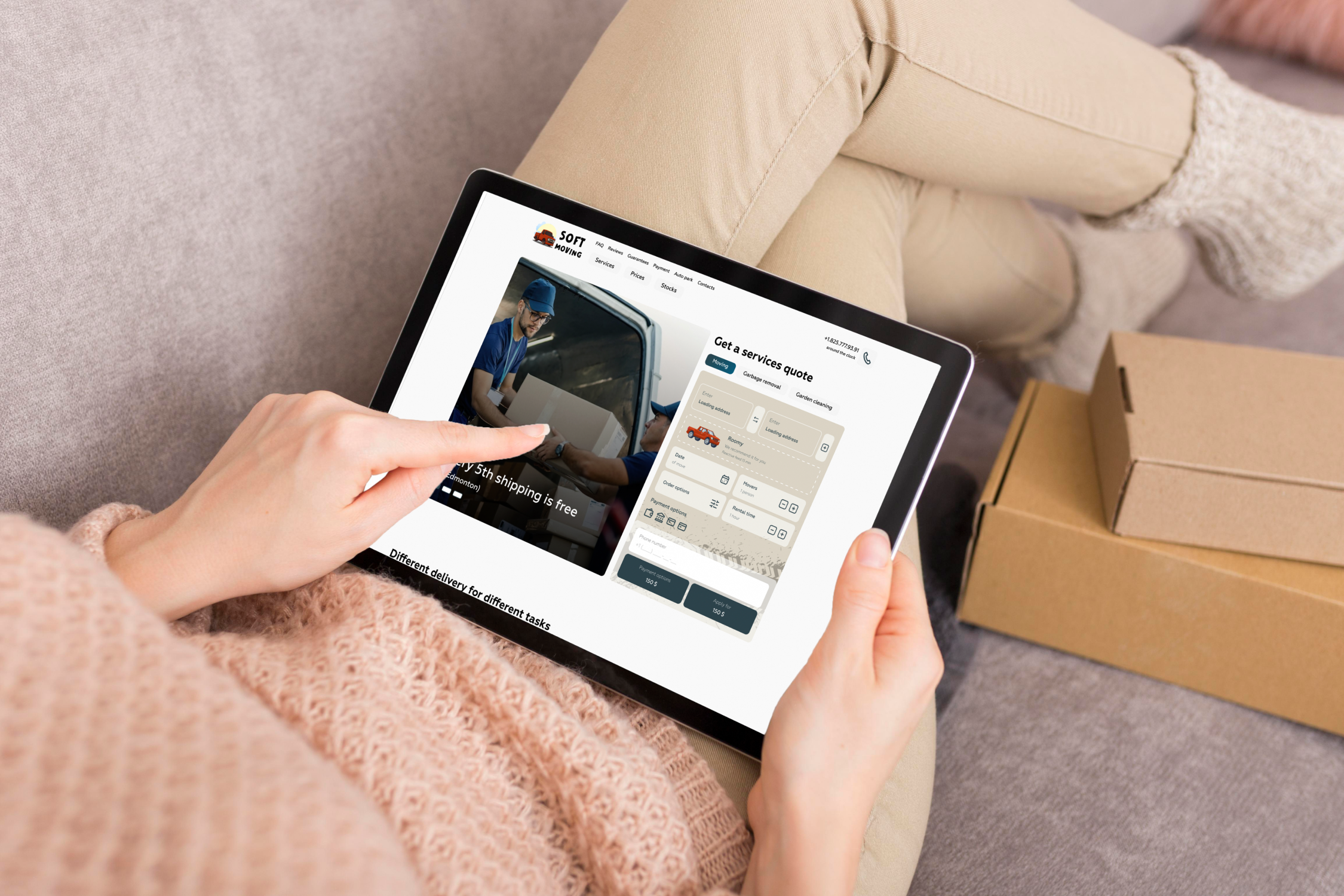 Макет сайта softmoving.ca | Александр Островский