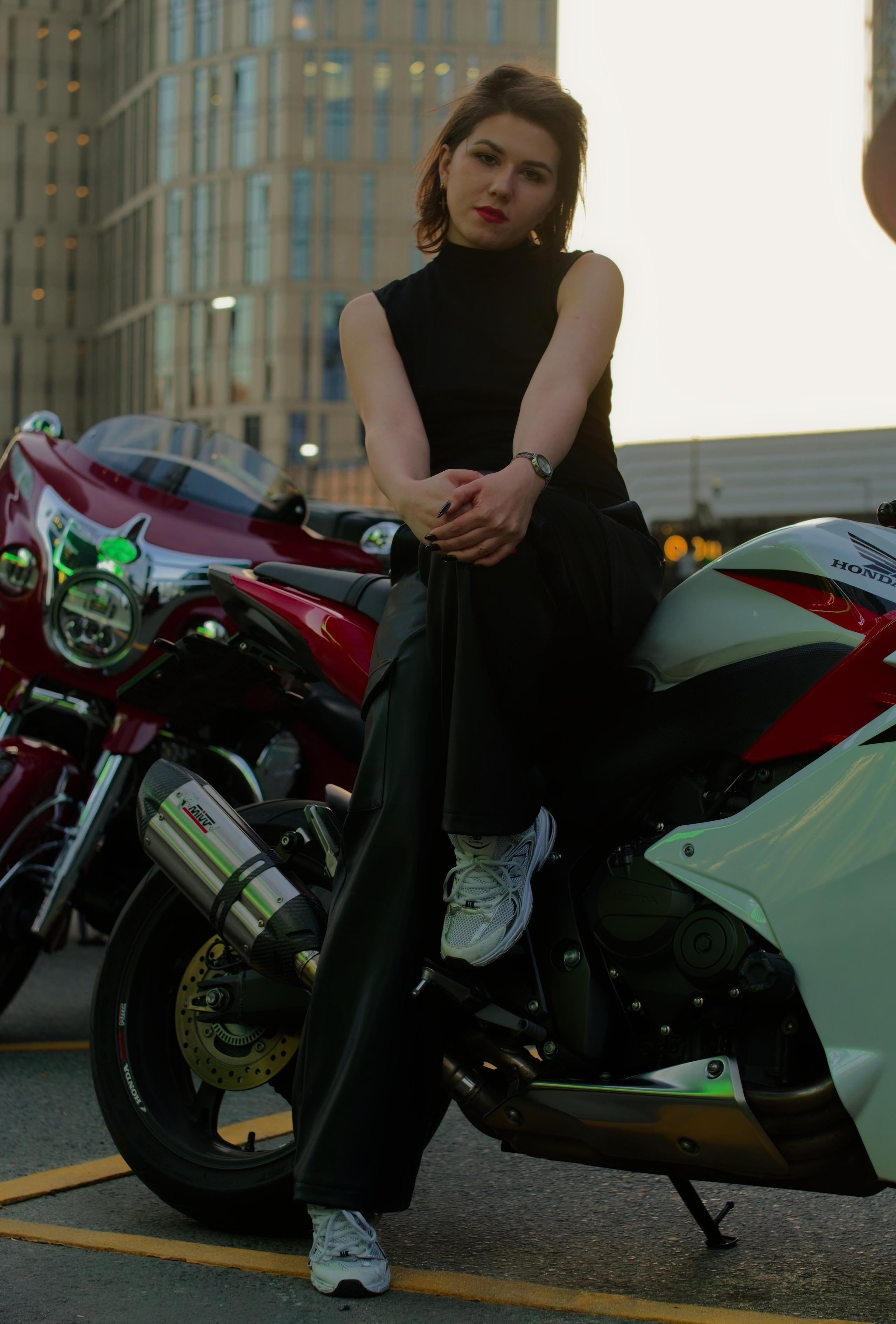 Анастасия. Мотоцикл. Фотограф Денис Шемет
