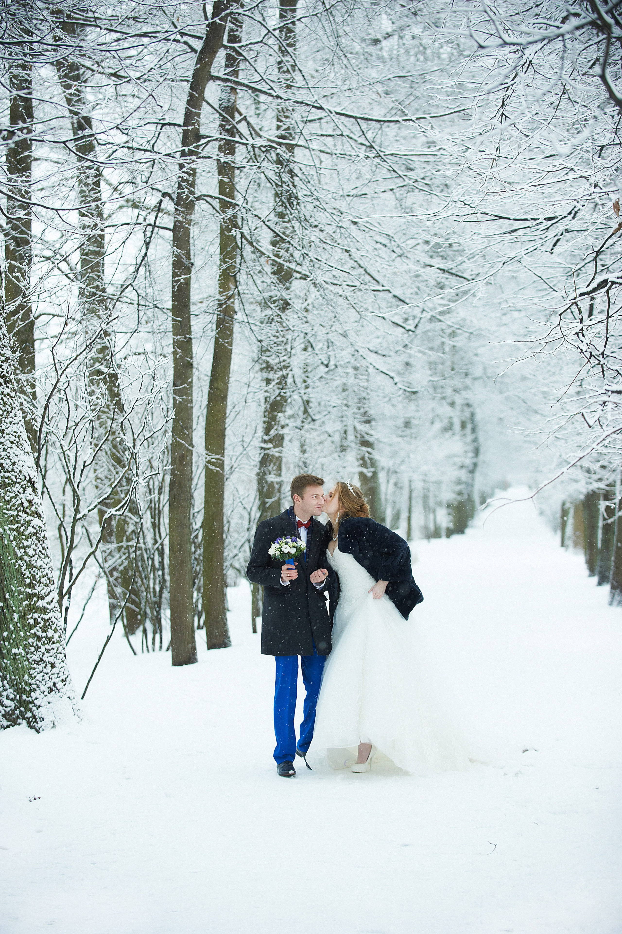 Надежда и Владислав (зимняя свадебная фотосессия в Пушкине в Екатерининском парке). Портретный, семейный и свадебный фотограф в Санкт-Петербурге и в Пушкине Ширяев Денис