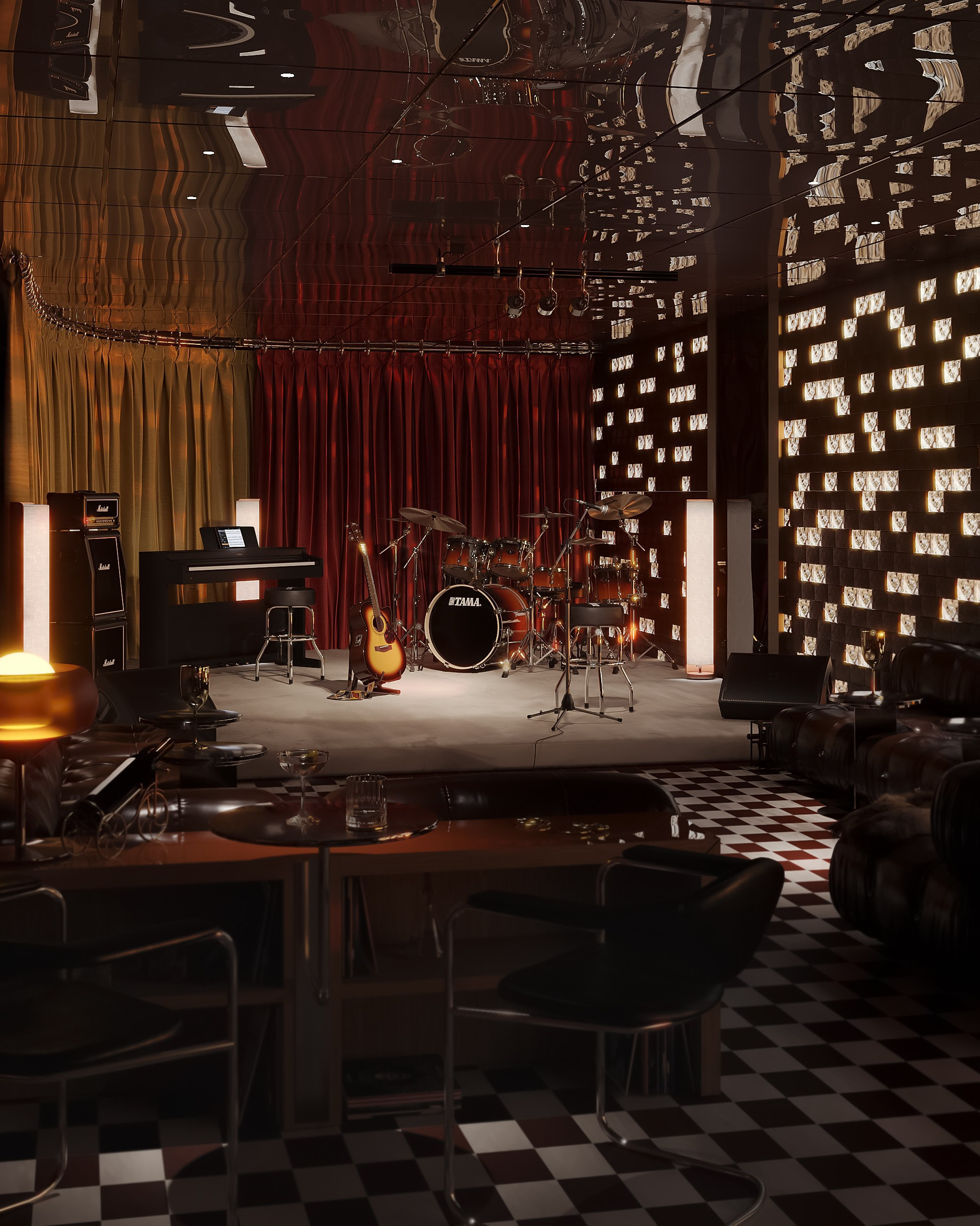 Музыкальный клуб в Калининграде. 3Д-Визуализация Наталья Макогонова