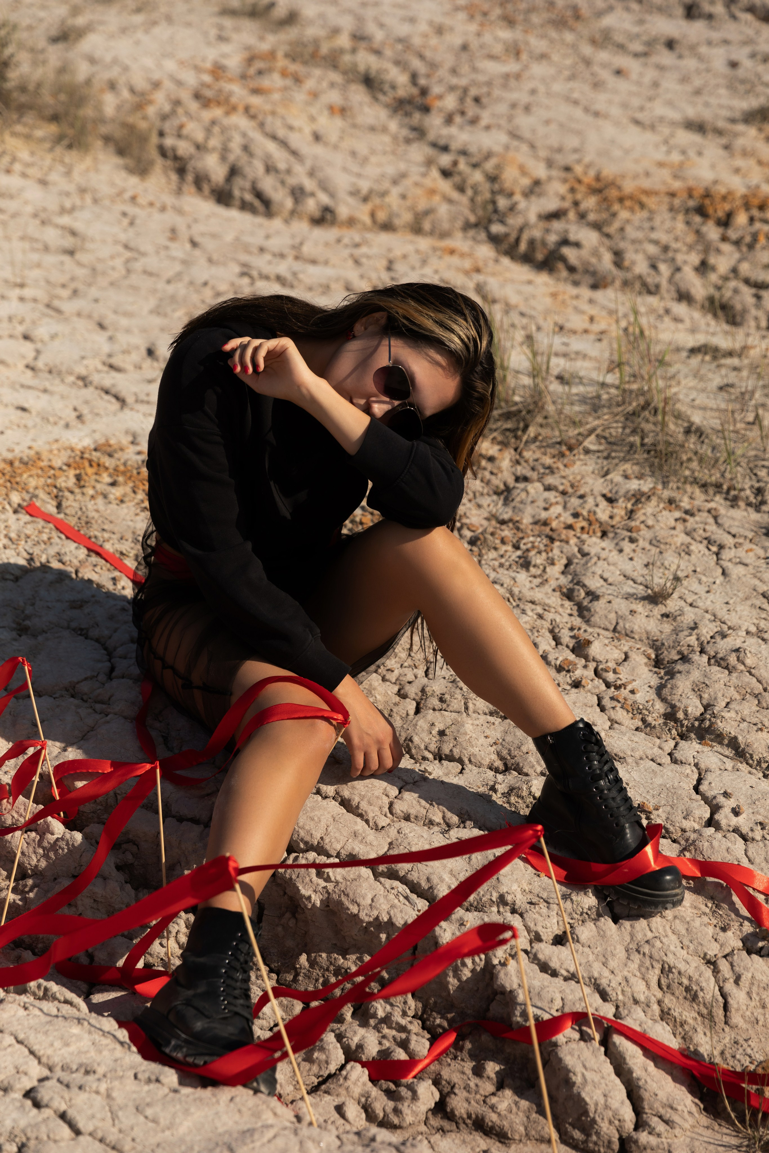 Александра «Red ribbons». Фотограф Мария Щеголькова. Чувственный женский портрет