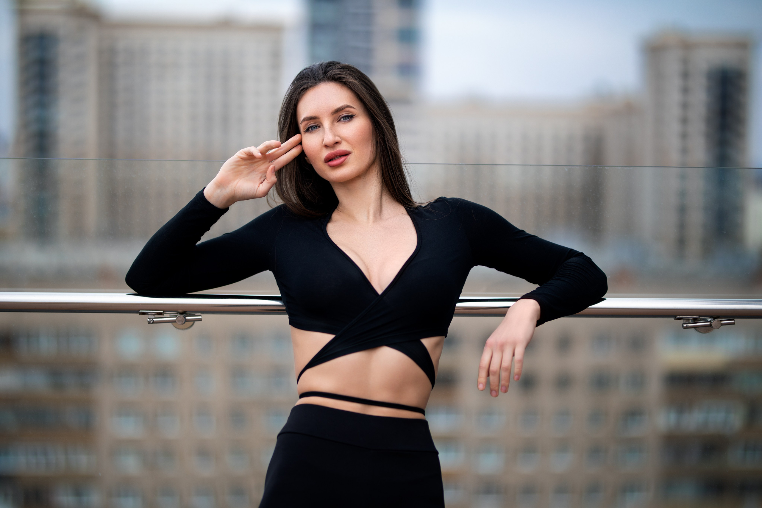 Фотосет с Викторией на крыше бизнес-центра в формате для «себя»