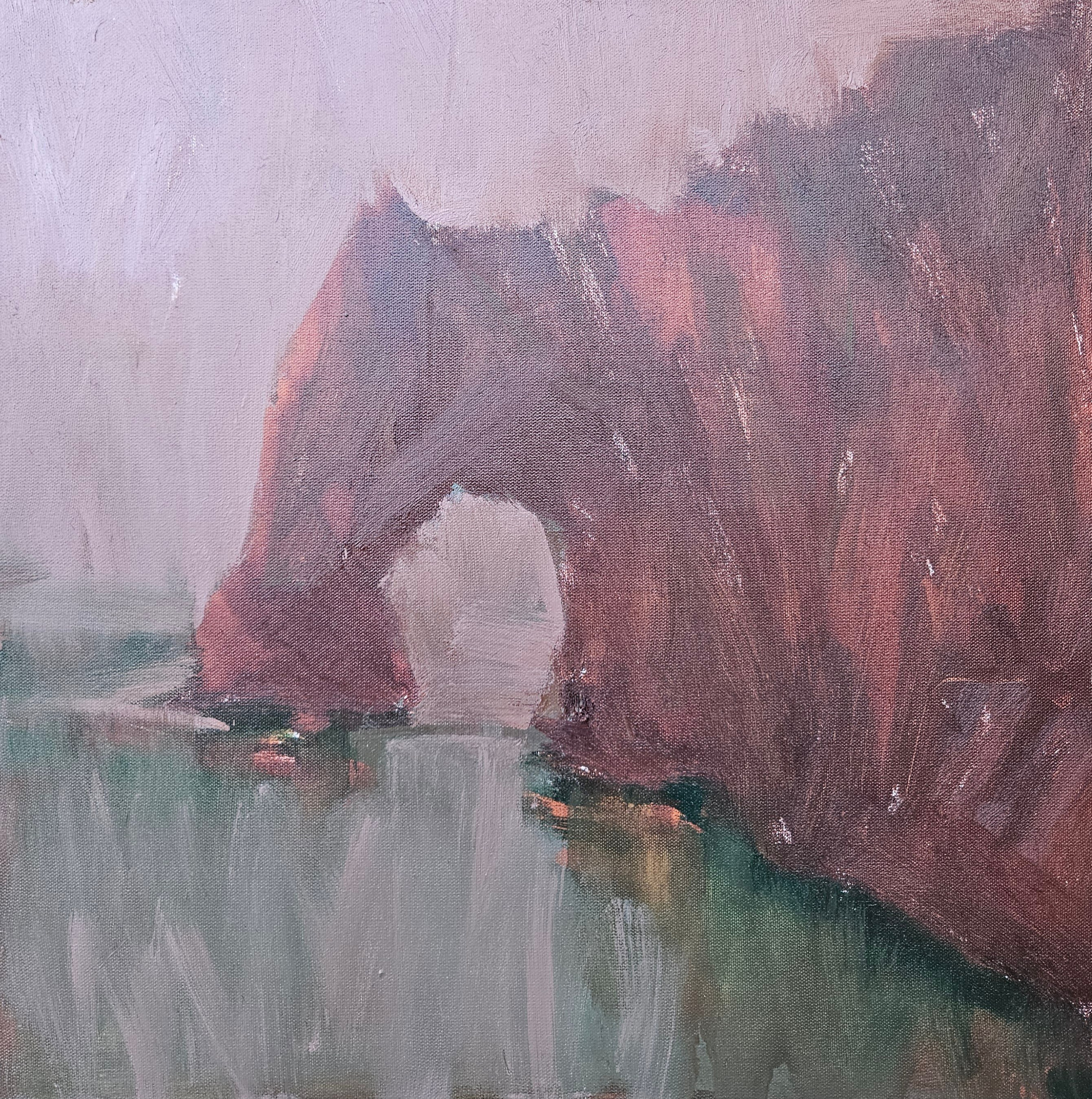 "Тихая бухта". 2026. Холст, масло. 60х60. Цена: 20000₽