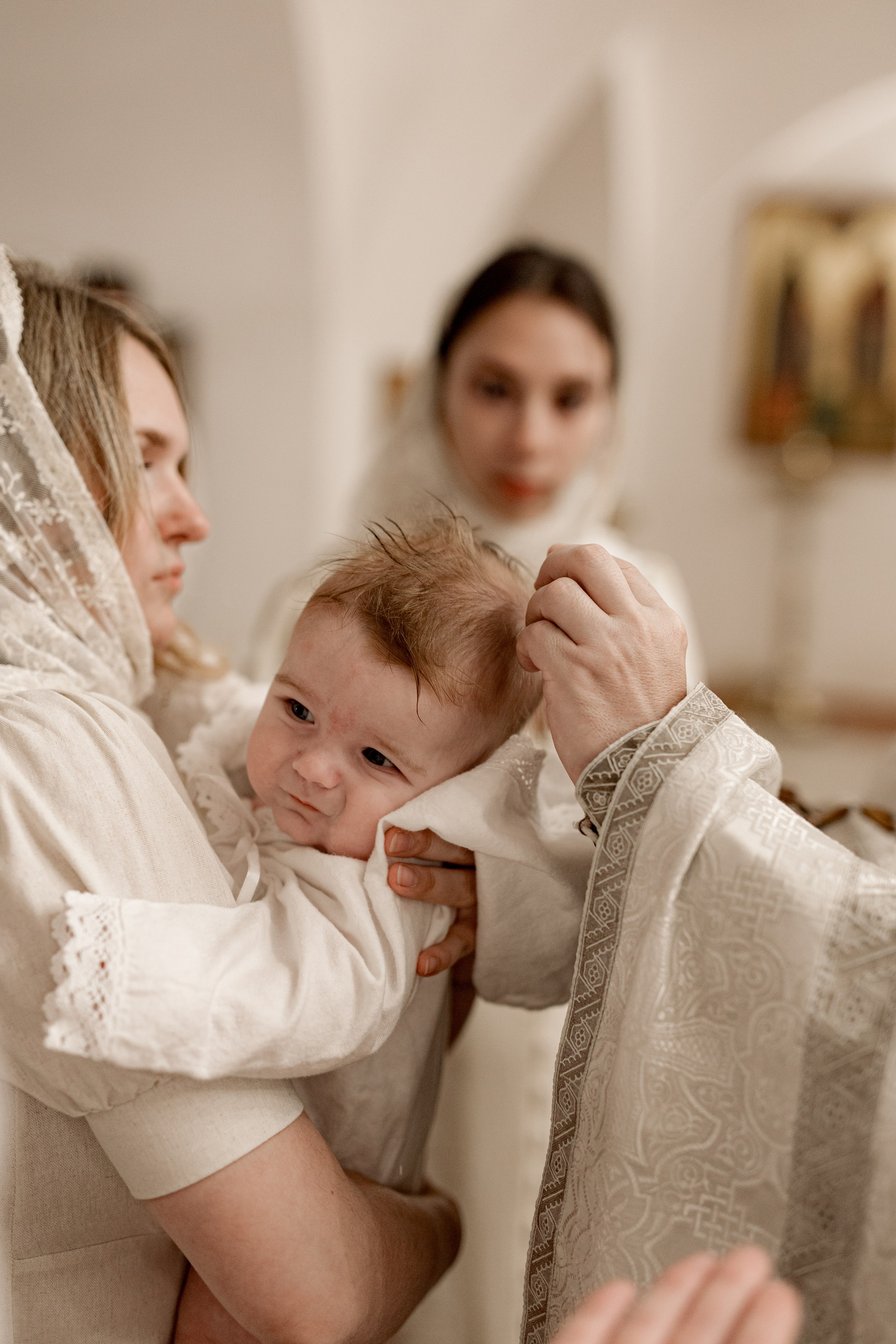 Таинство Крещения Саши. Фотограф новорождённых Newborn Москва