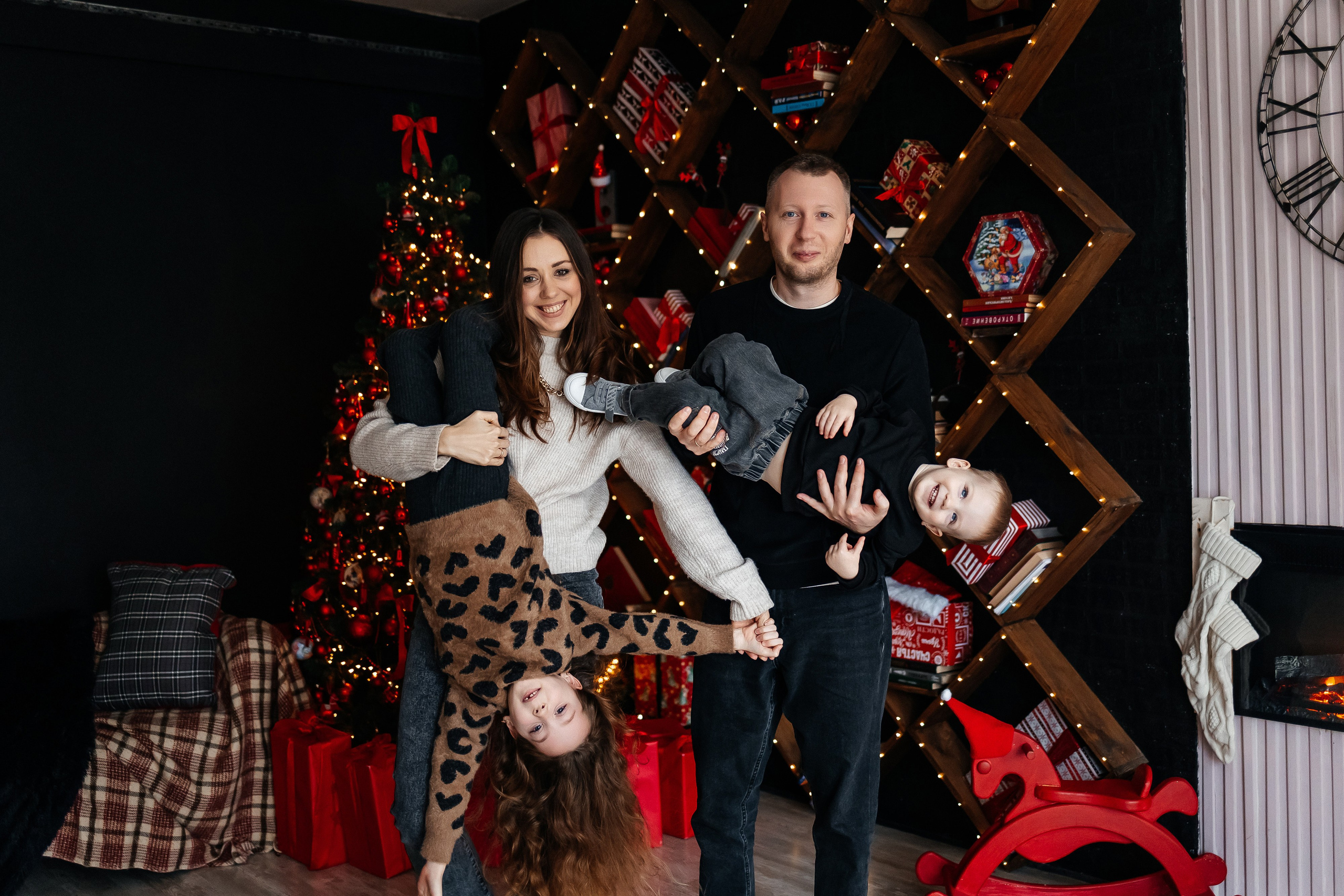 Семейная новогодняя съёмка в студии. Фотограф Иваново | Москва | Ирина Коптилина