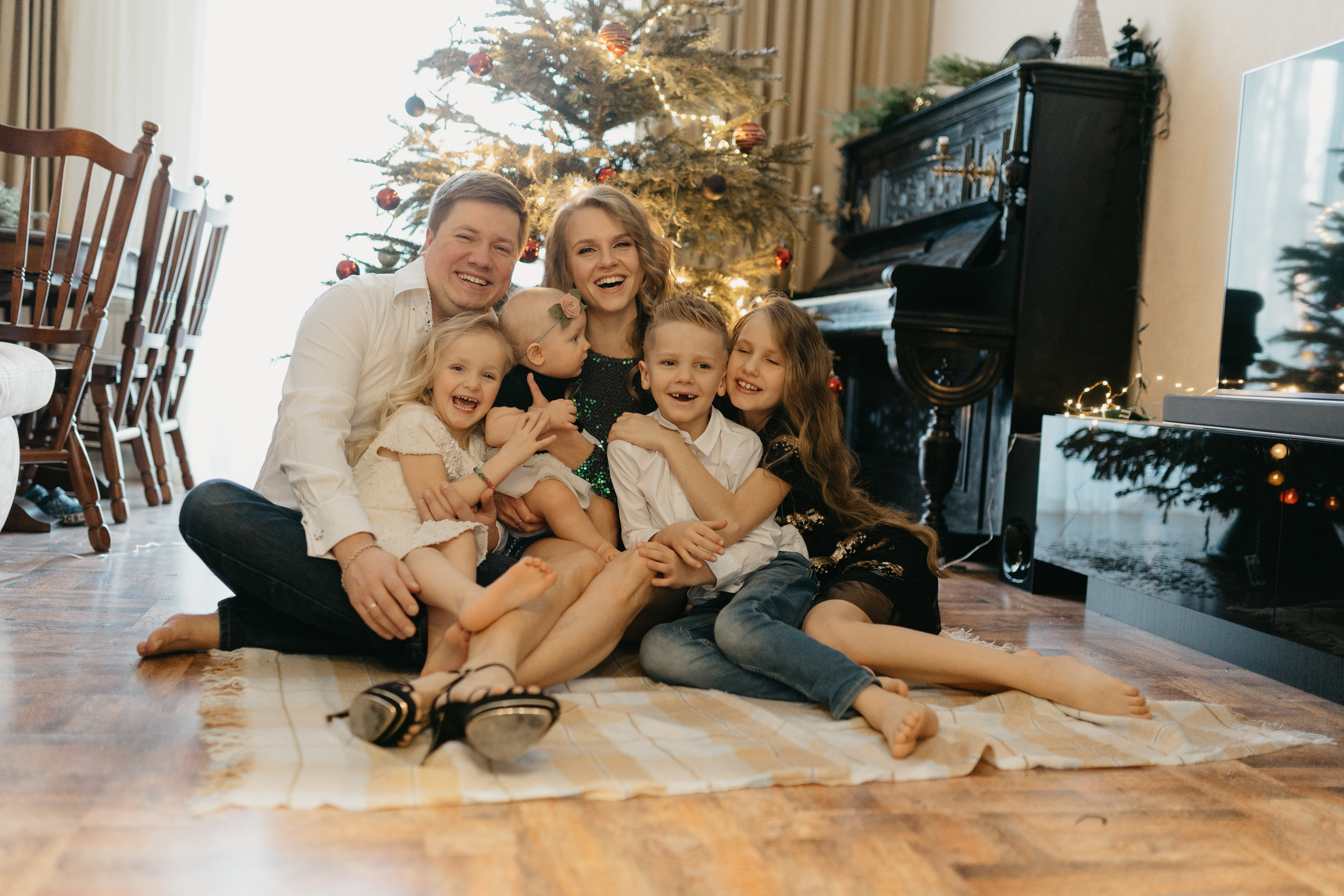 Новый год дома. Фотограф Москва Семейные фотосессии Детские фотосессии