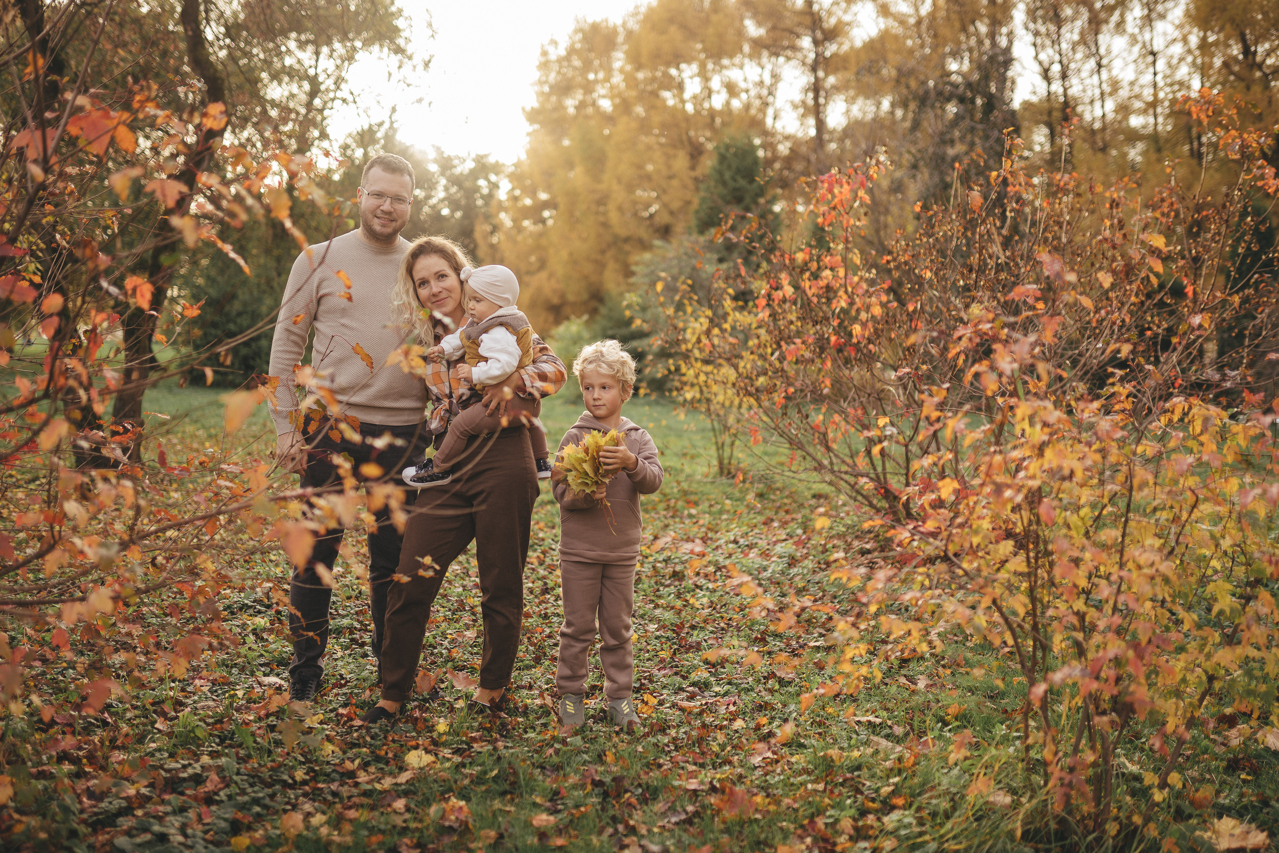 Осень в Ботаническом саду. Фотограф Москва Семейные фотосессии Детские фотосессии