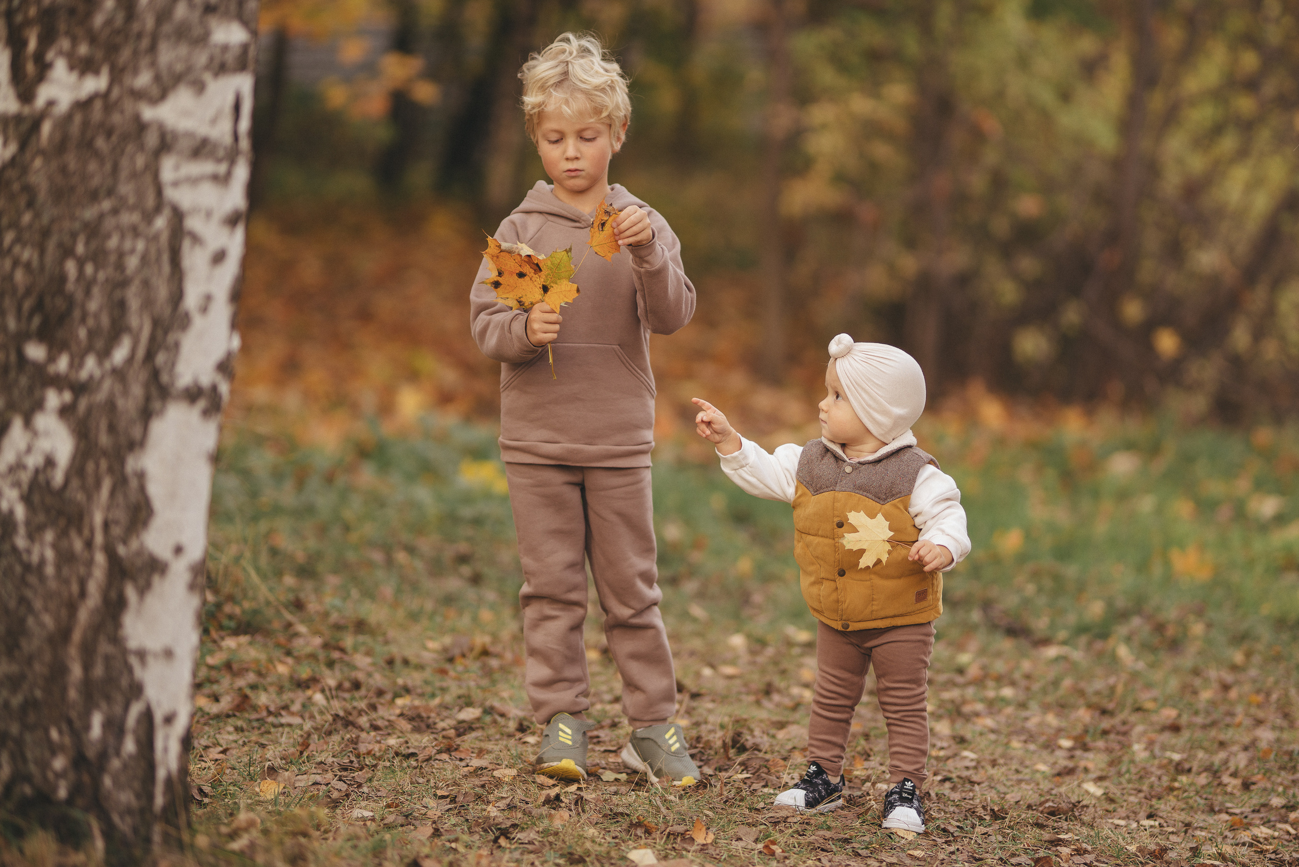 Осень в Ботаническом саду. Фотограф Москва Семейные фотосессии Детские фотосессии