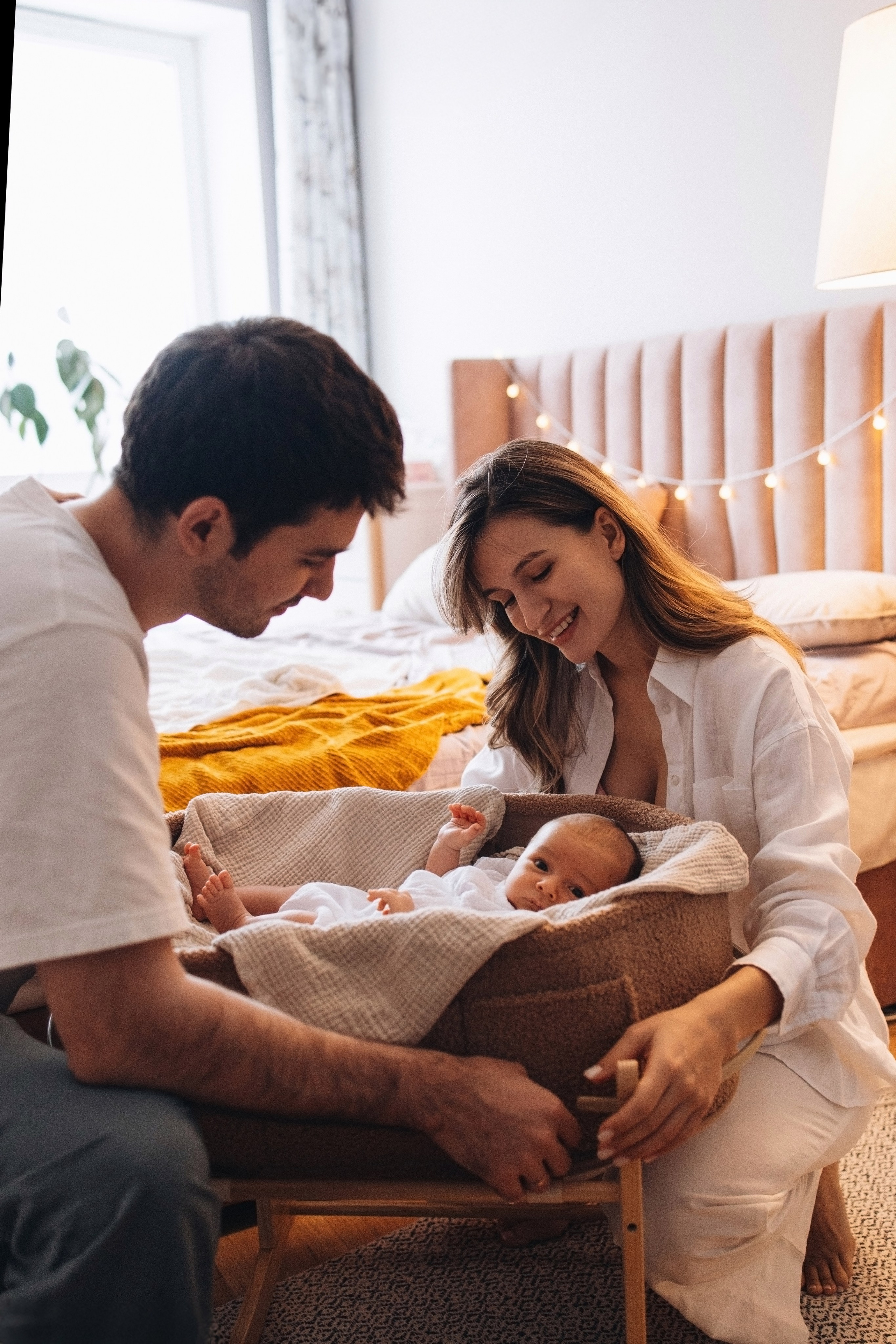 Диана, Рустам, Дамир, домашняя newborn. Семейный фотограф в Москве Марина Петра