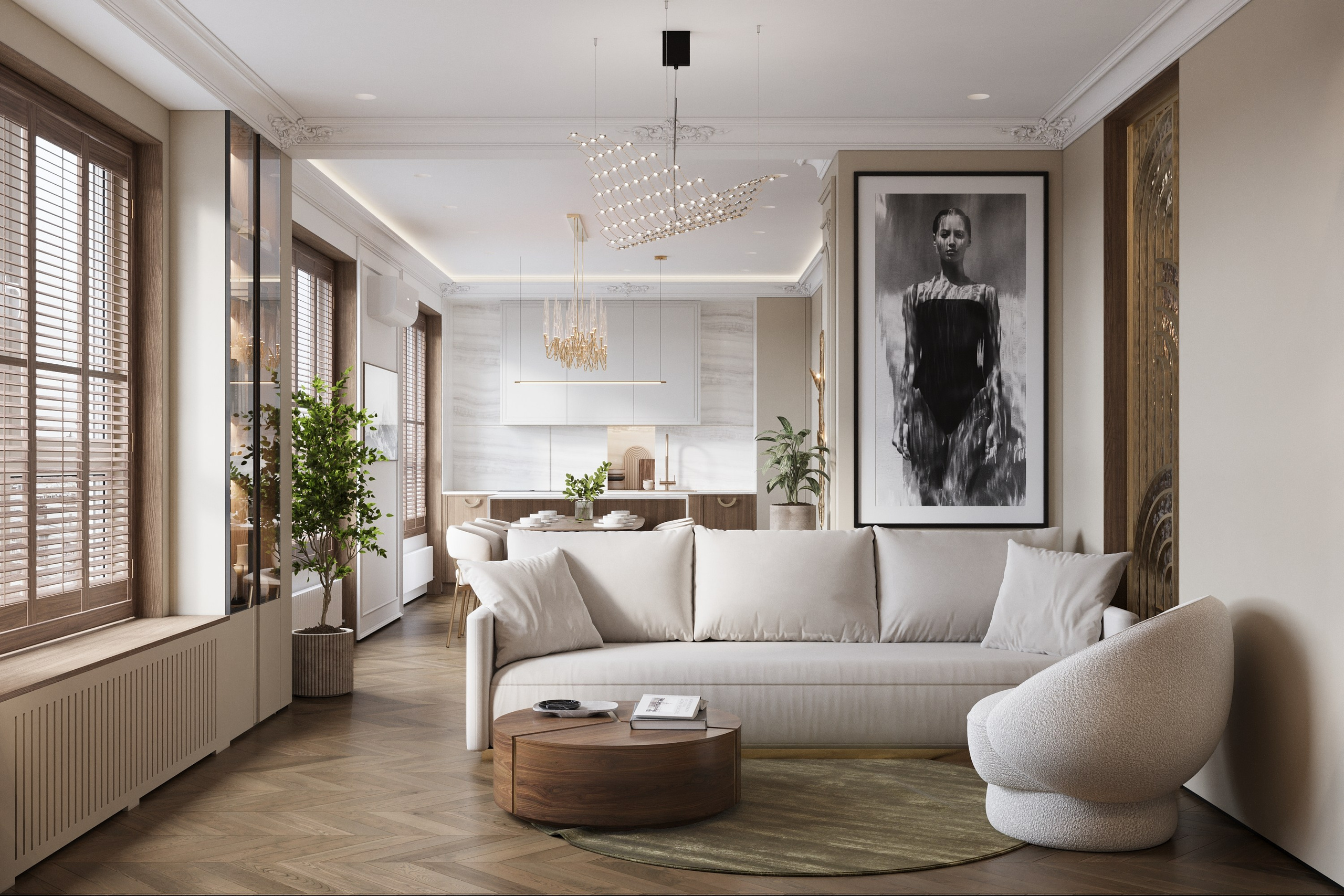 Квартира 142 м². Дизайнер интерьера Малюгина Ксения Санкт-Петербург