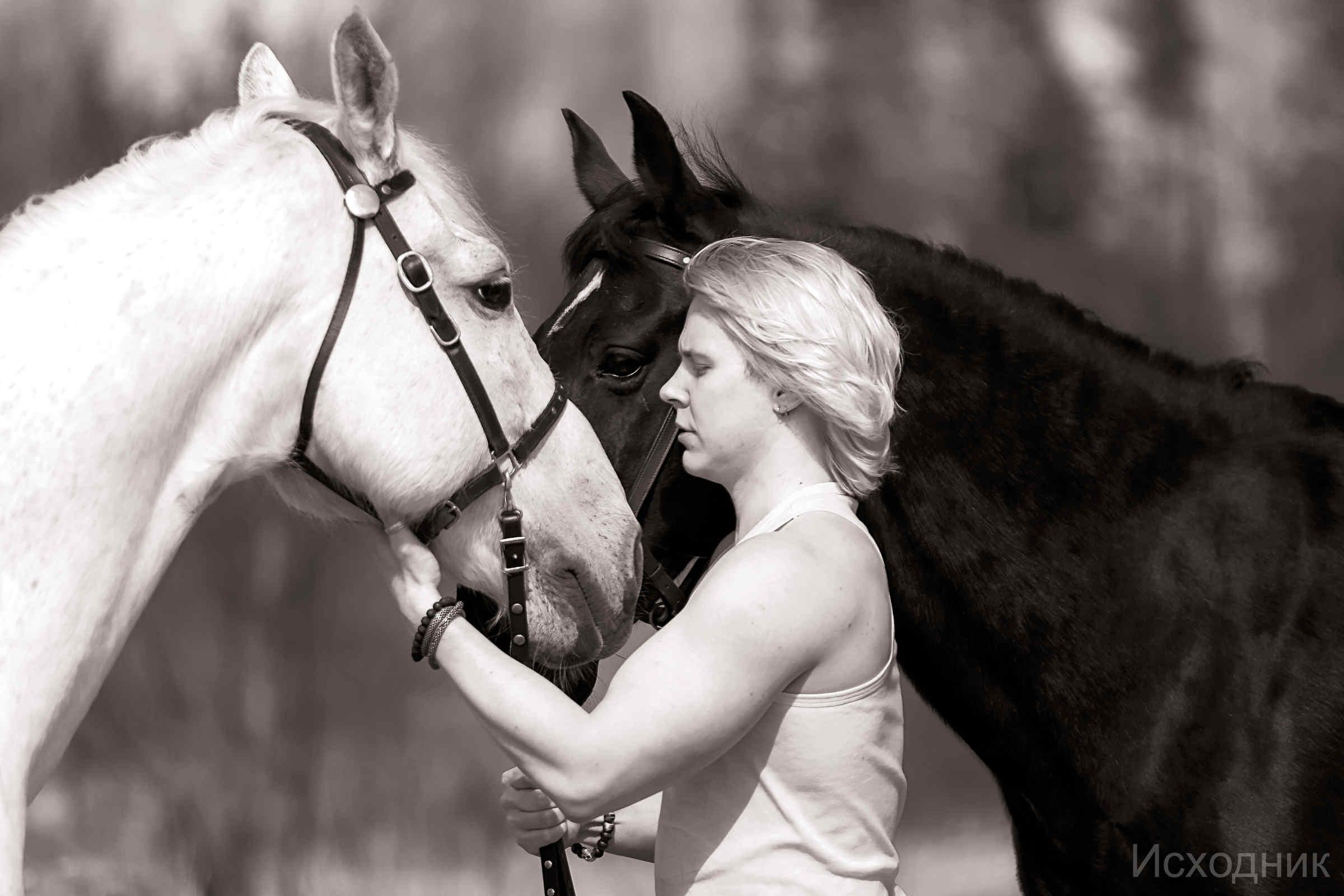 Сергей и два коня — полная версия. Фотограф женский и мужской портрет Санкт-Петербург