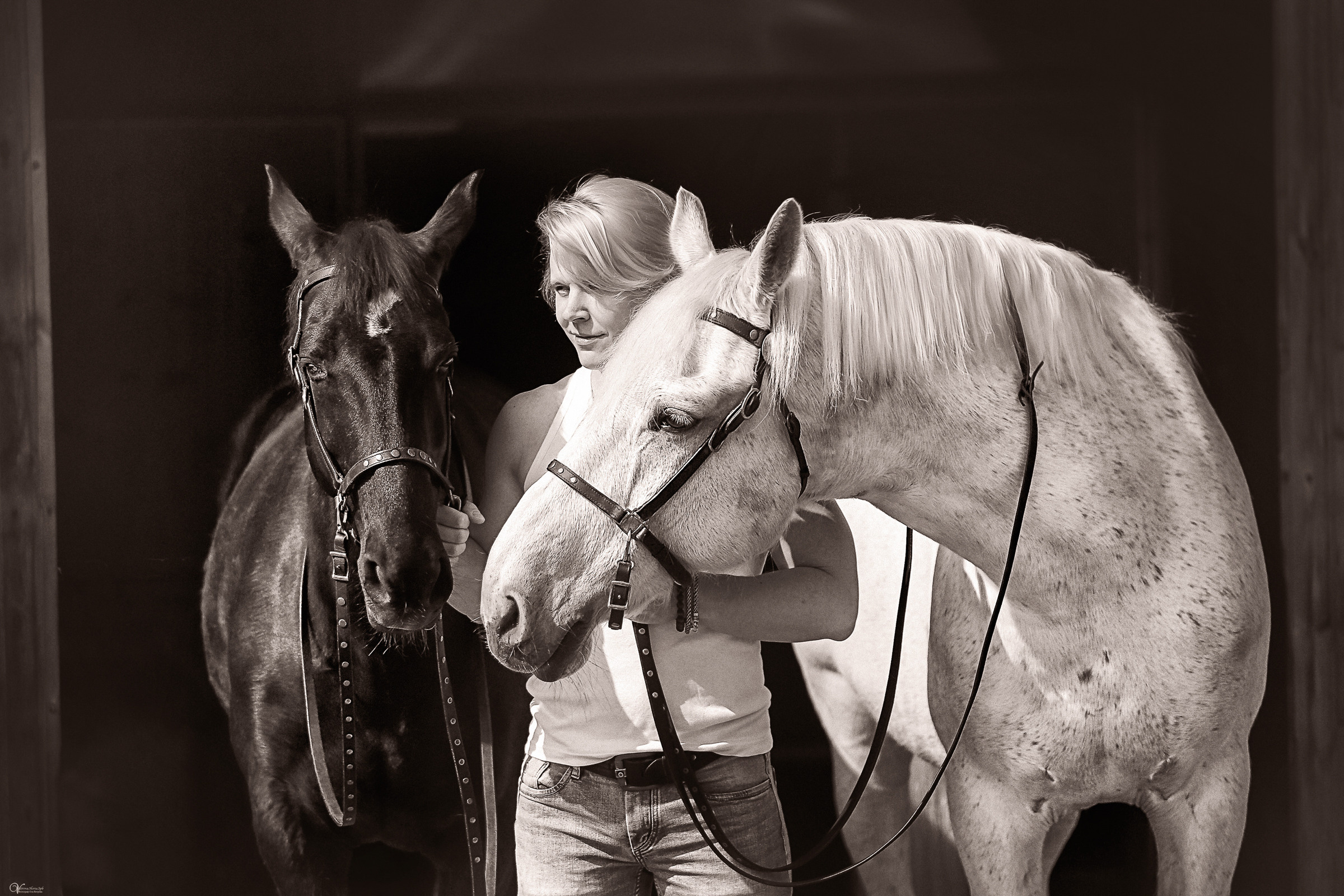 Сергей и два коня — полная версия. Фотограф женский и мужской портрет Санкт-Петербург