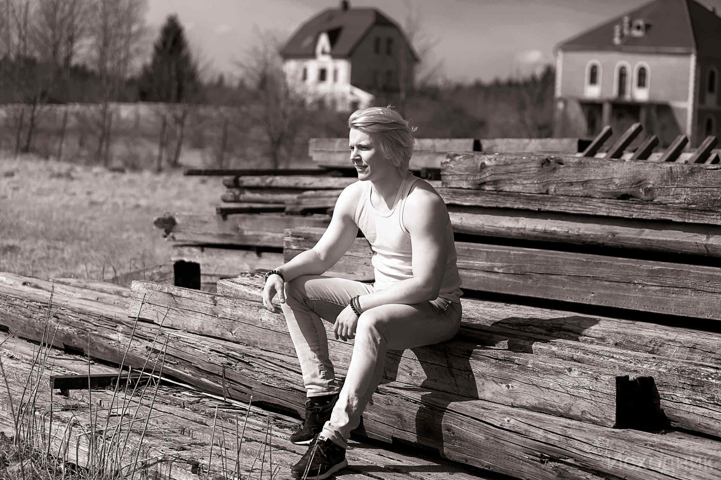 Сергей и два коня — полная версия. Фотограф женский и мужской портрет Санкт-Петербург