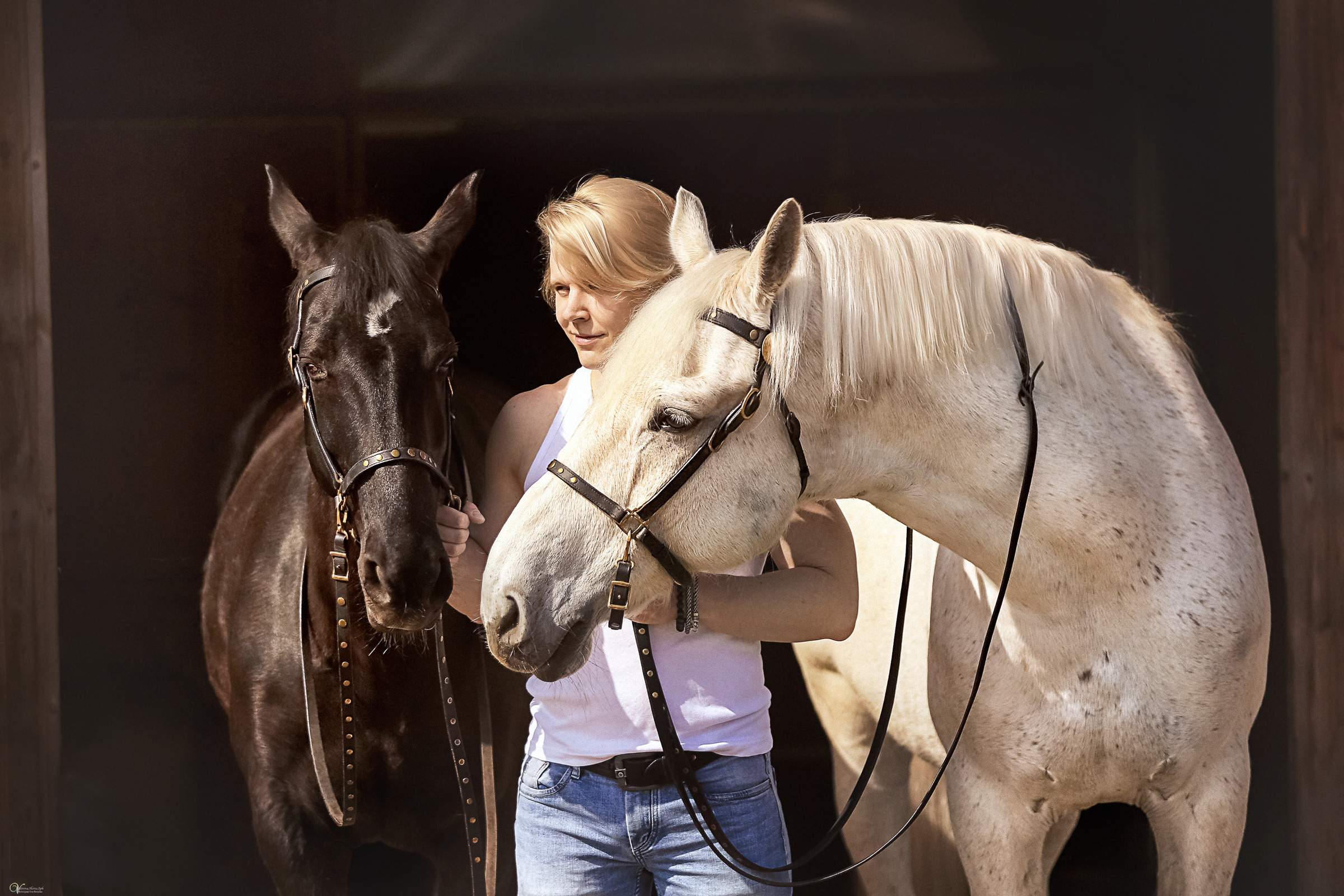 Сергей и два коня — полная версия. Фотограф женский и мужской портрет Санкт-Петербург