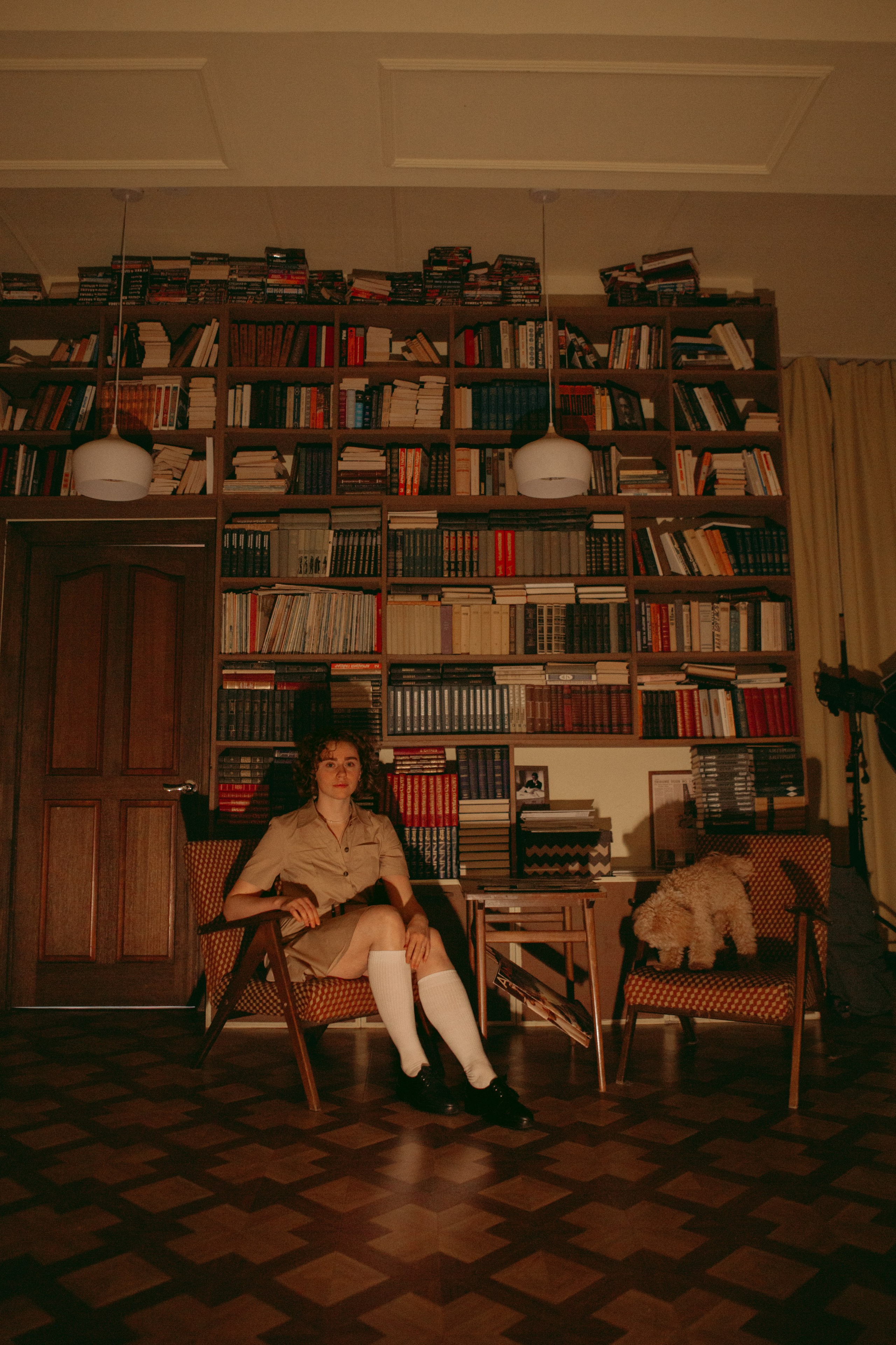 A cinematic daydream in the spirit of Wes Anderson’s style. Portrait, family and pet photographer in Cyprus, Ksenia Bourdelle