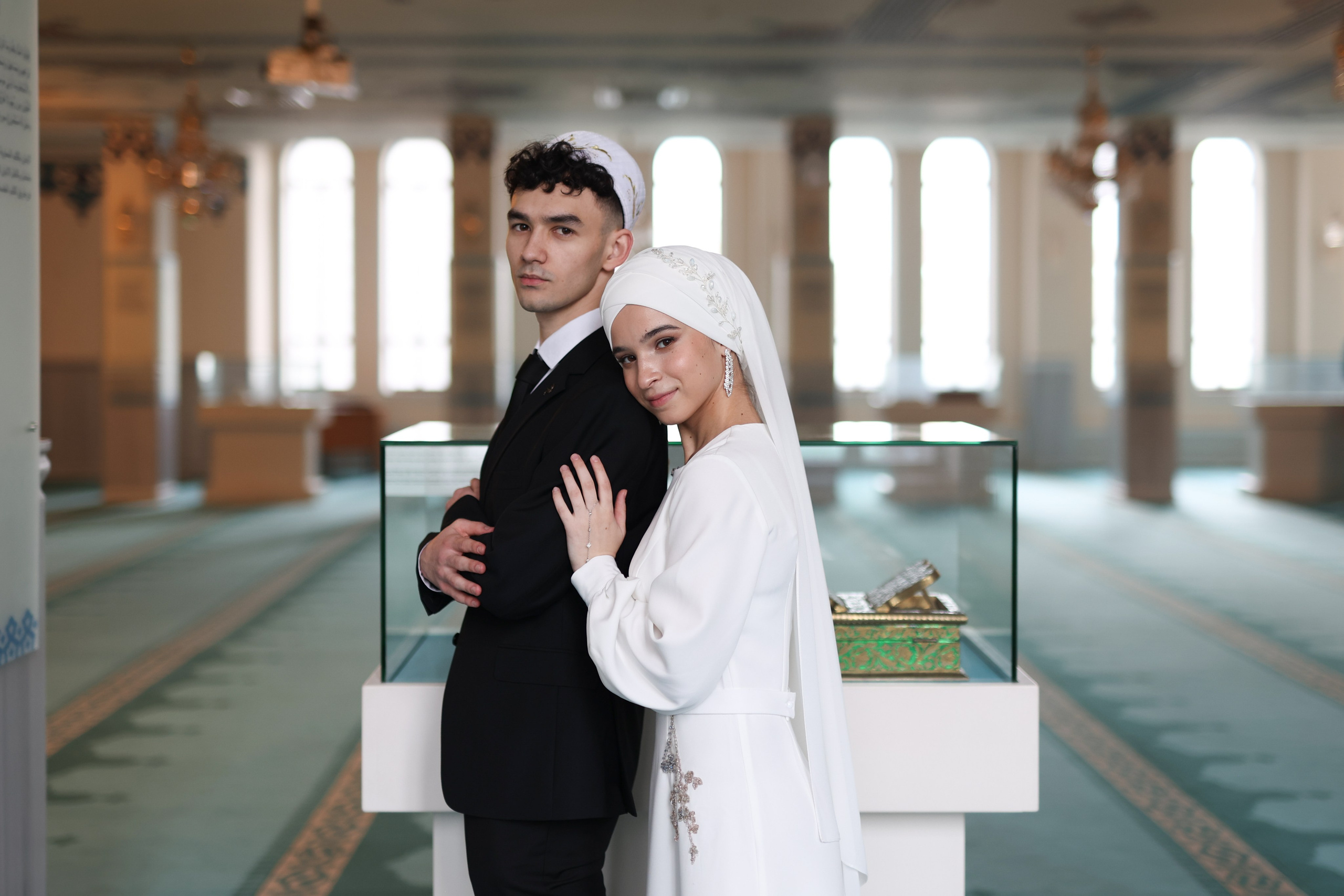 никах в Соборной мечети в Москве, фотосессия в мечети в Москве, никях, мечеть