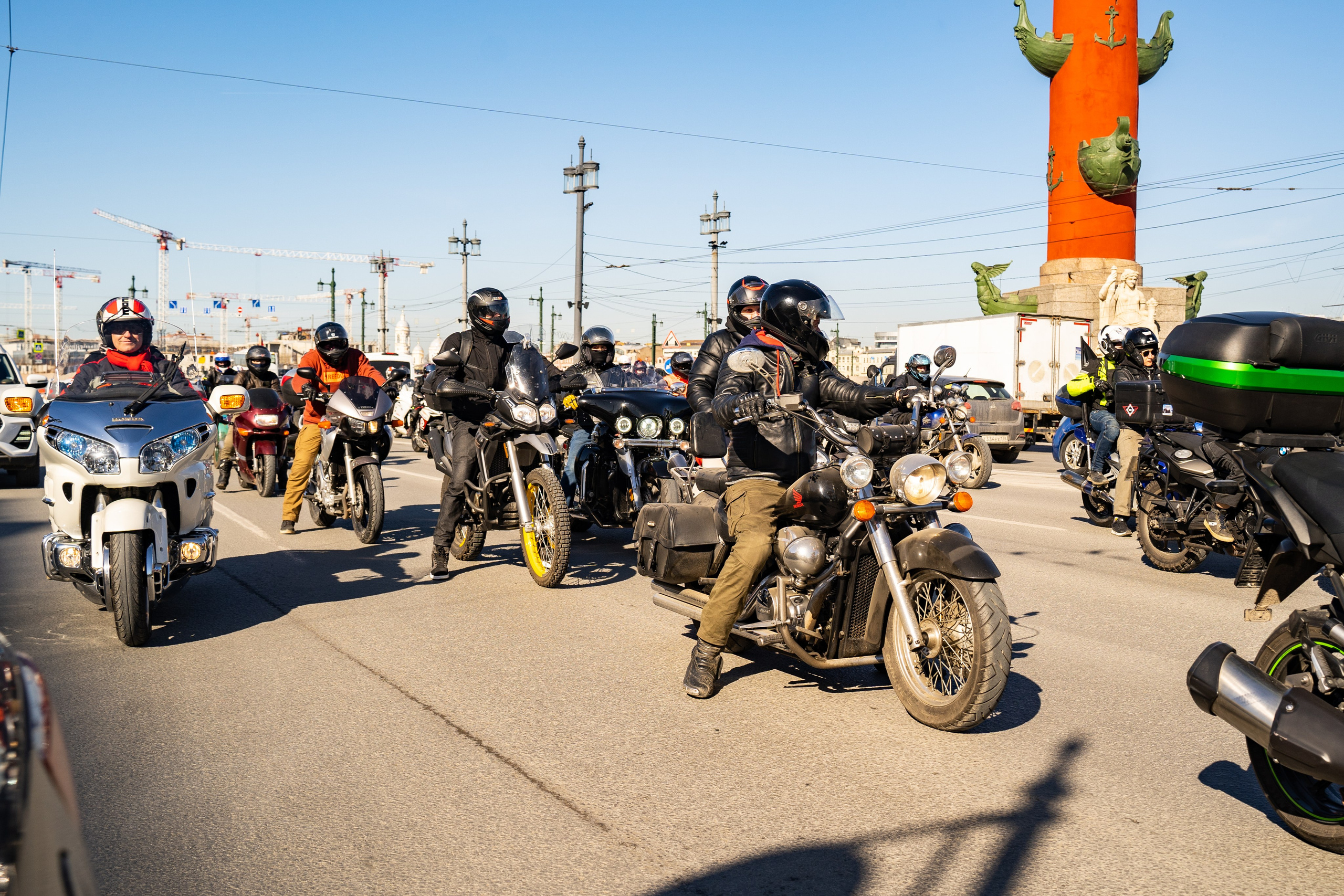Весенний прохват мотоклуба Normans Riders MC. Концертный и репортажный фотограф в Санкт-Петербурге Слава Пахомов