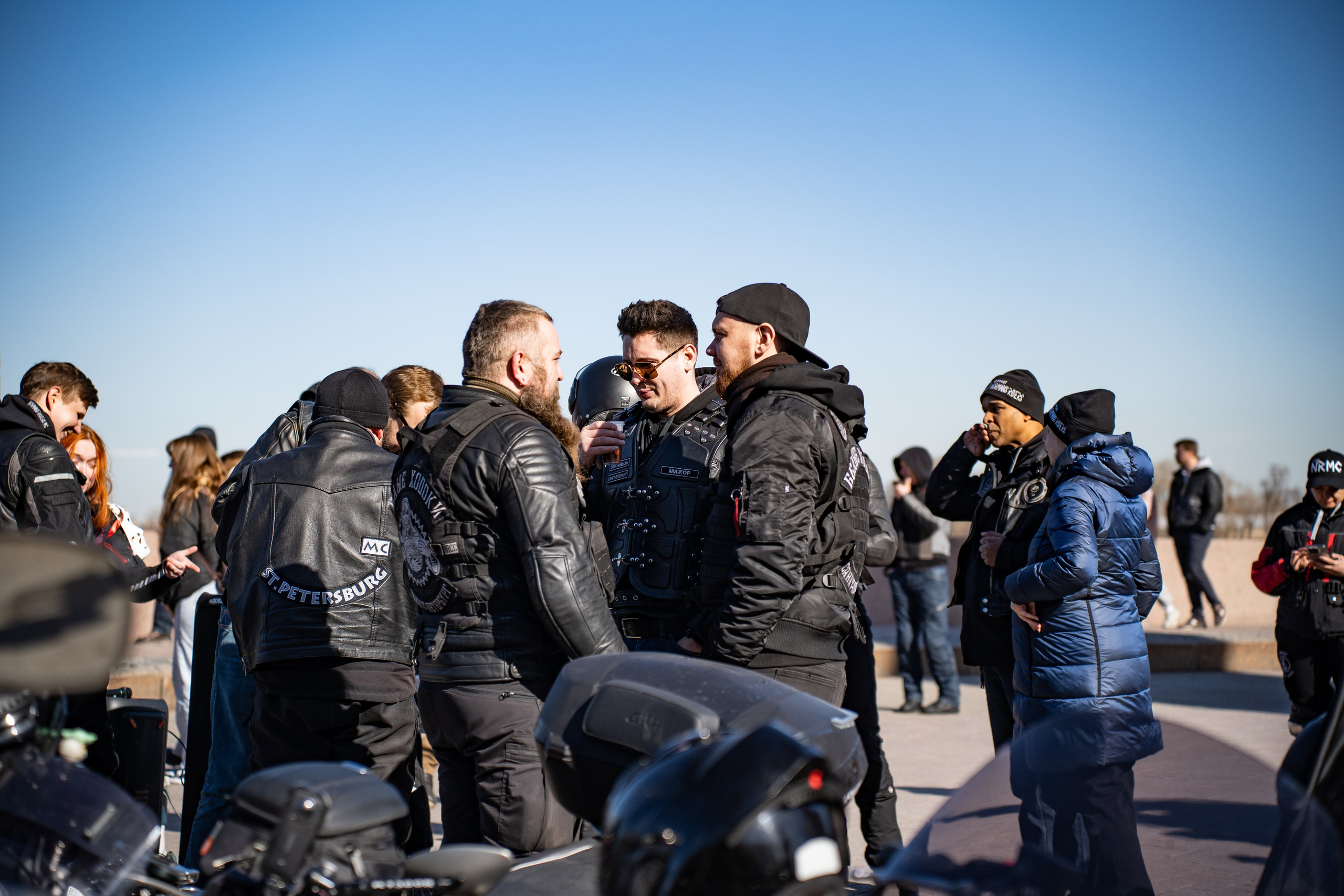 Весенний прохват мотоклуба Normans Riders MC. Концертный и репортажный фотограф в Санкт-Петербурге Слава Пахомов