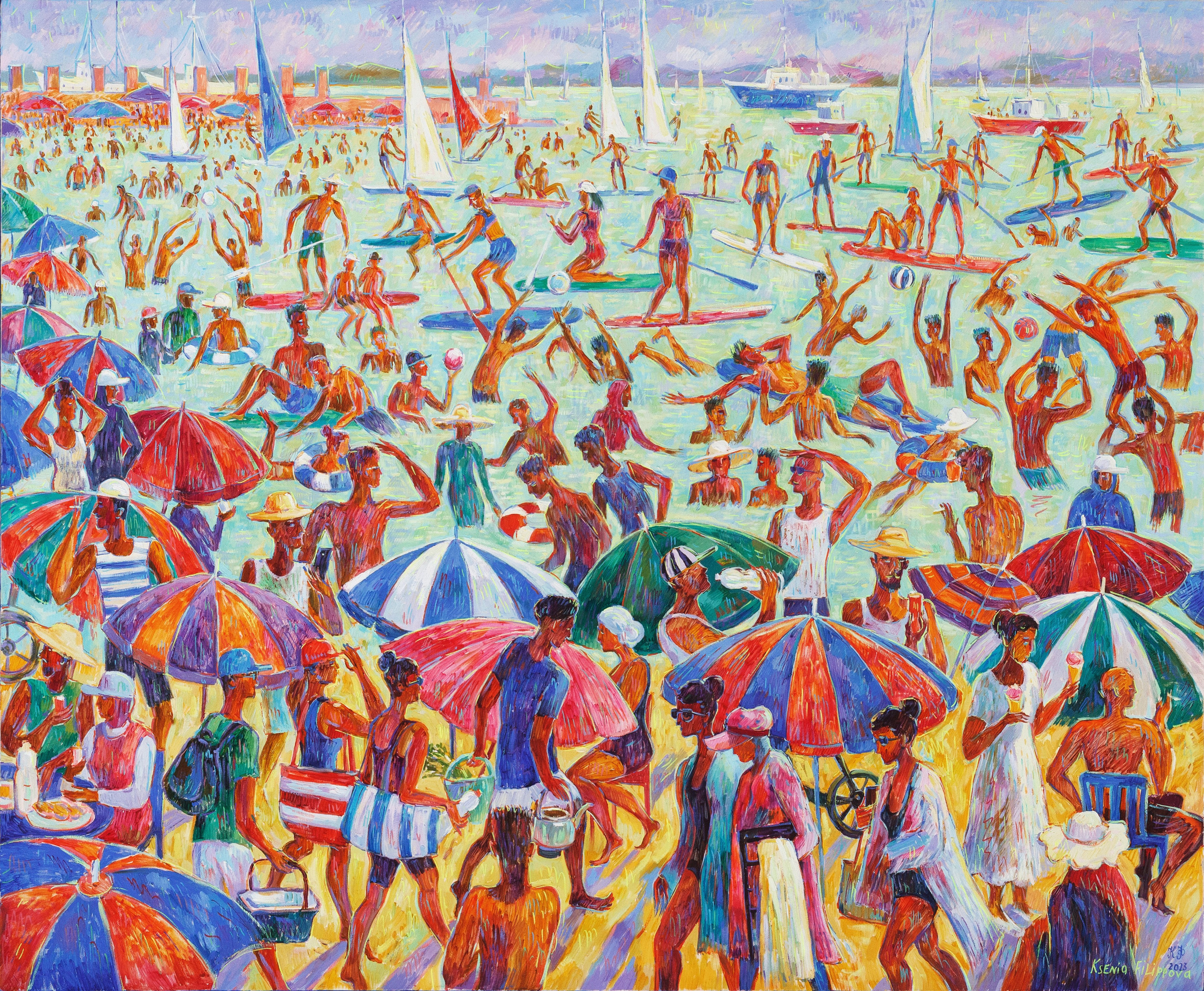 Sidi bou Said (exhibition at Galerie Saladin). Artist Ksenia Filippova