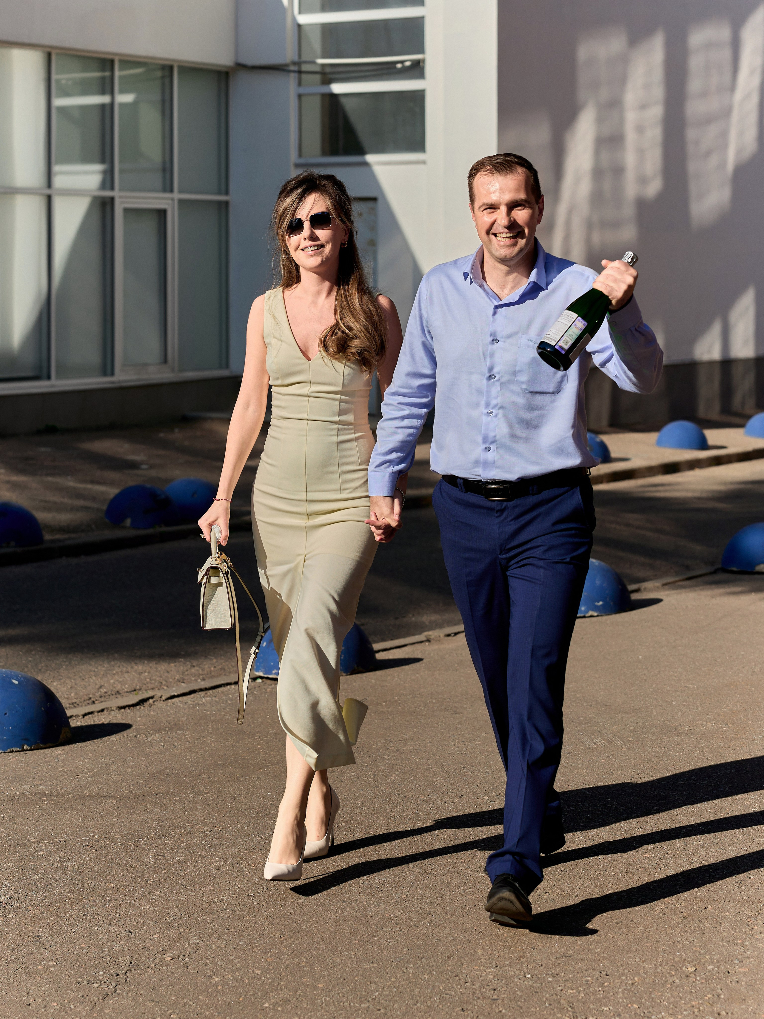 Свадебная прогулка в парке Горького в Москве