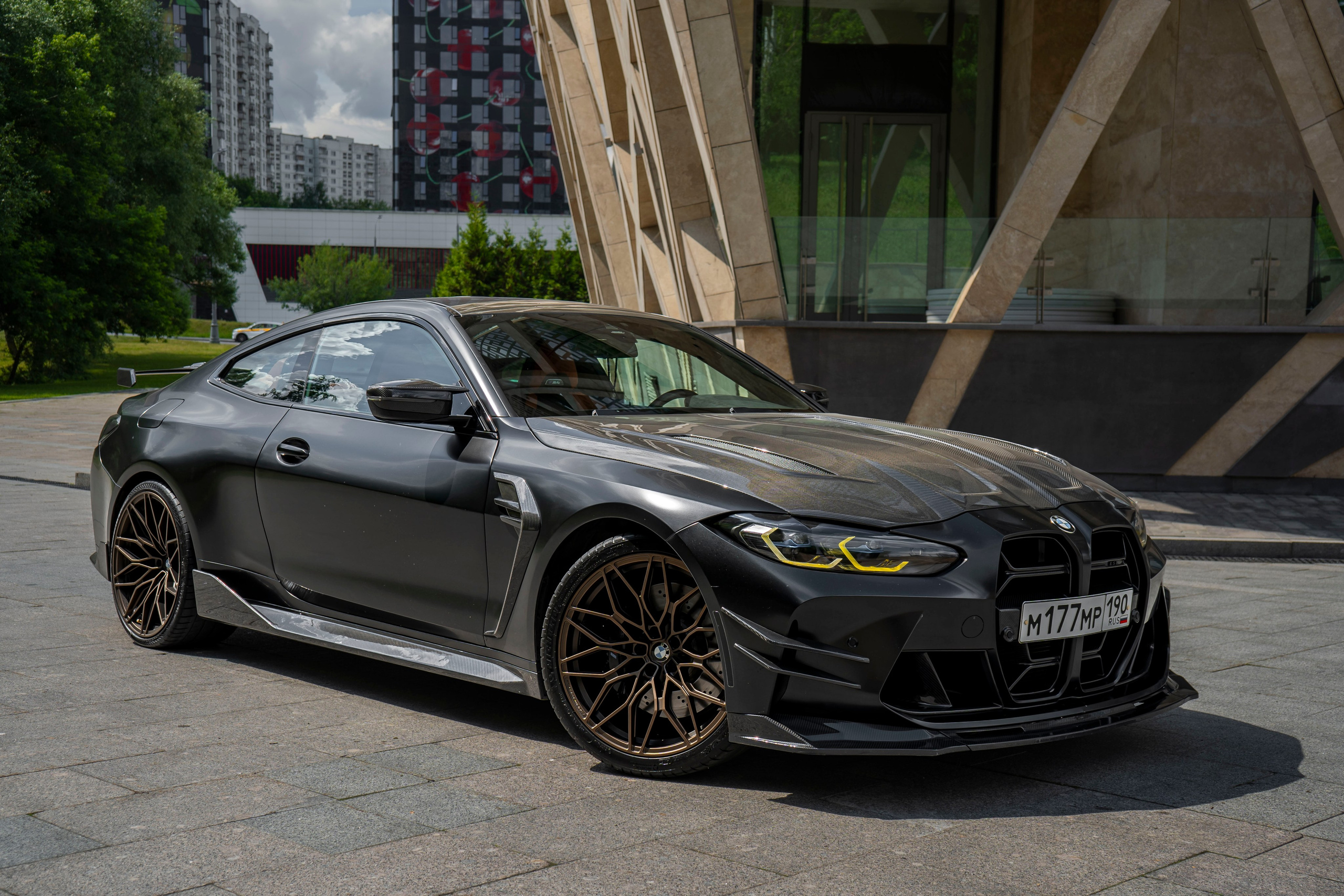 BMW M4 (Black matte). Автомобильный фотограф Ногинск Денис Городок