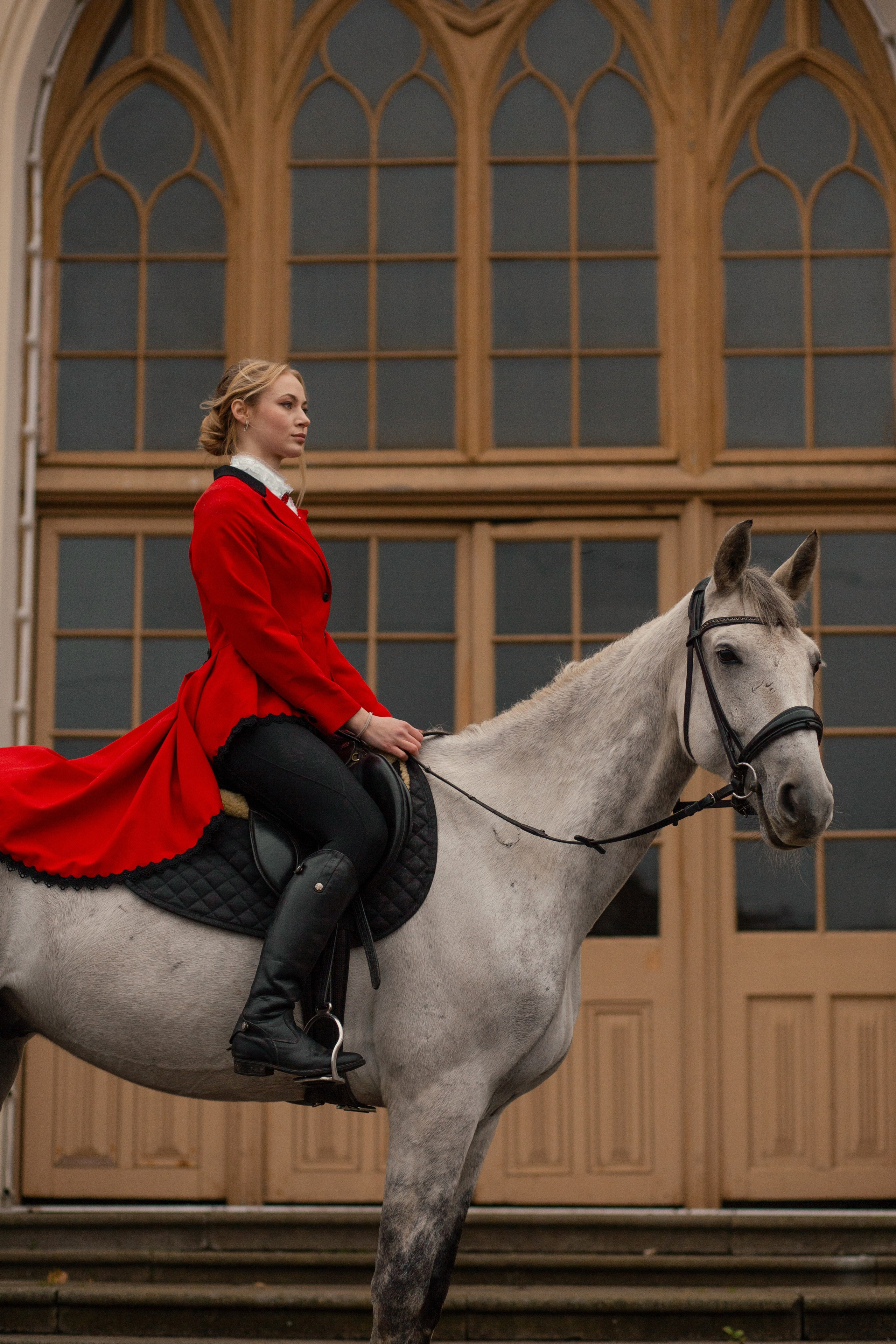 Настя и орловский рысак Павел