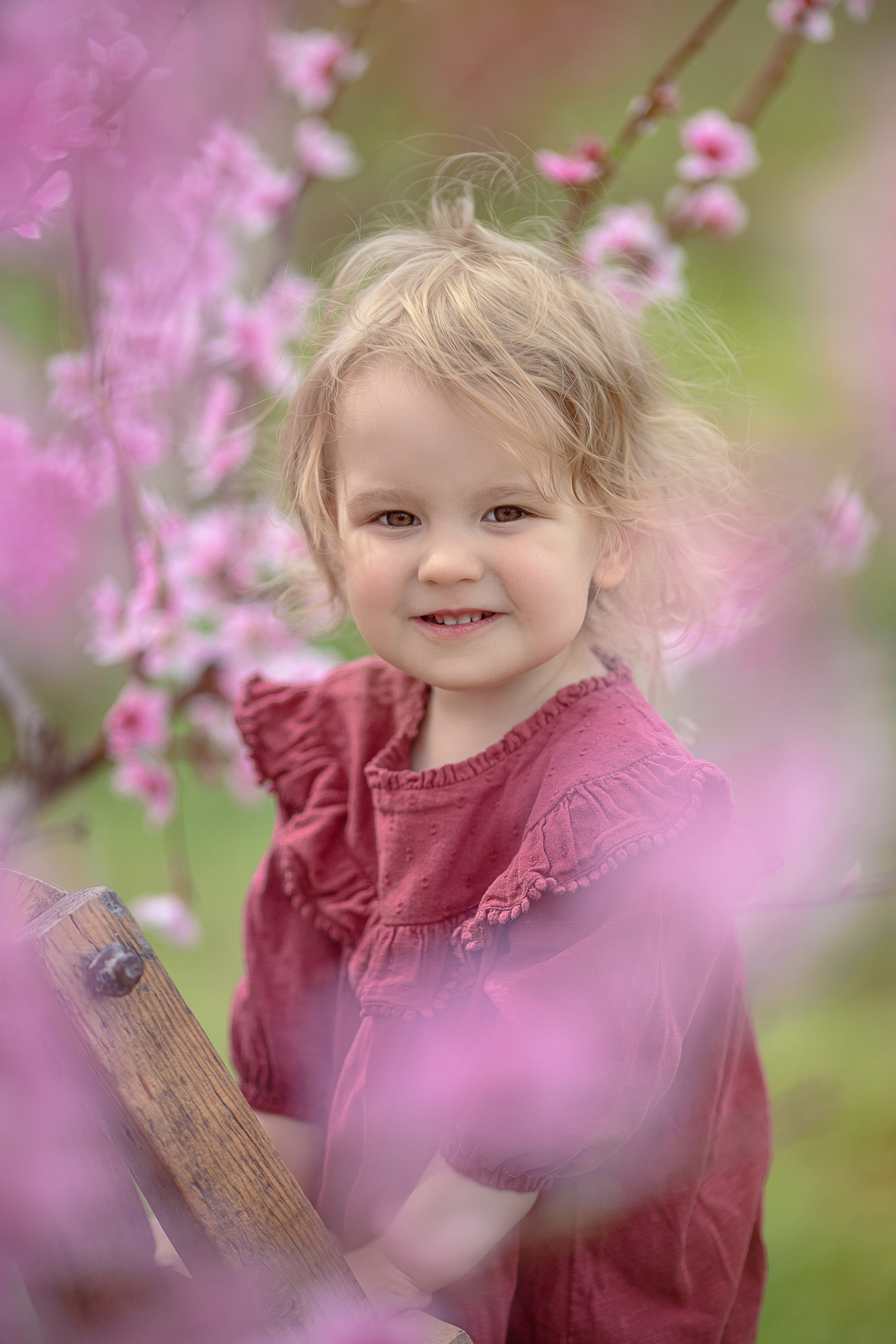 Цветущие персики 2024 г. Семейный и детский фотограф в Крыму Екатерина Швец