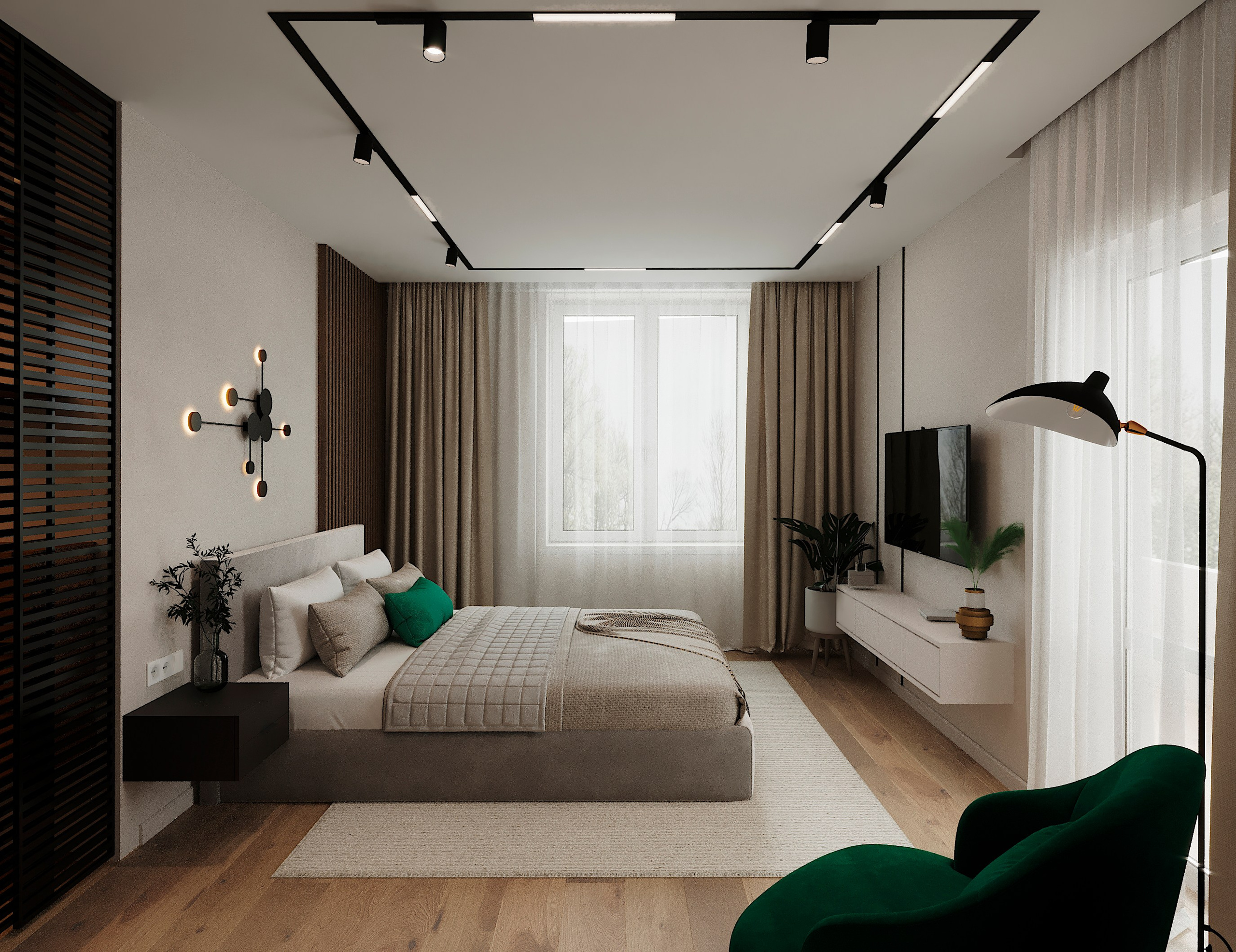 Современный интерьер с акцентами. Lina architector | Дизайн интерьера