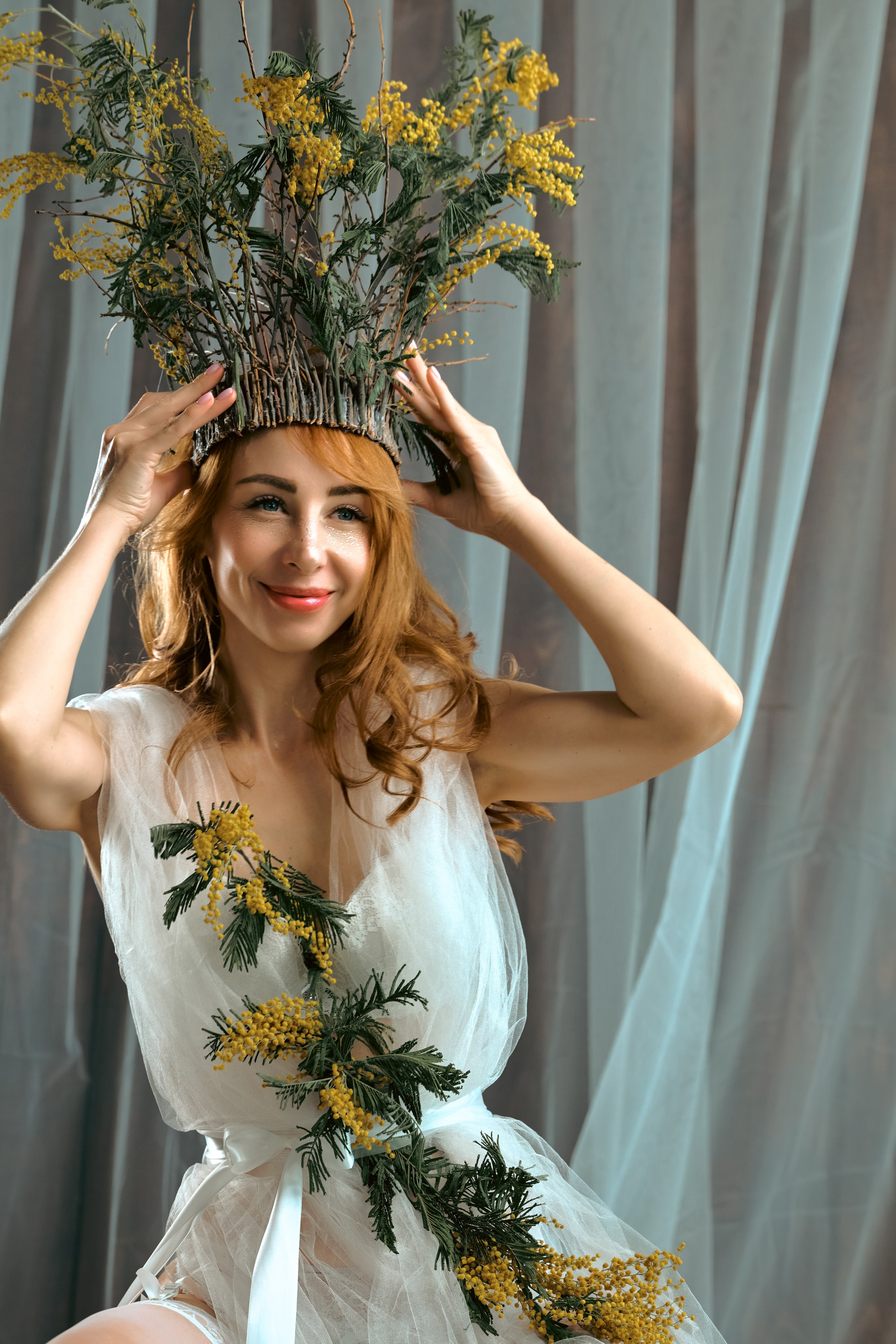 Весенняя фотосессия в студии. Портретный фотограф в Краснодаре Евгений Карпов