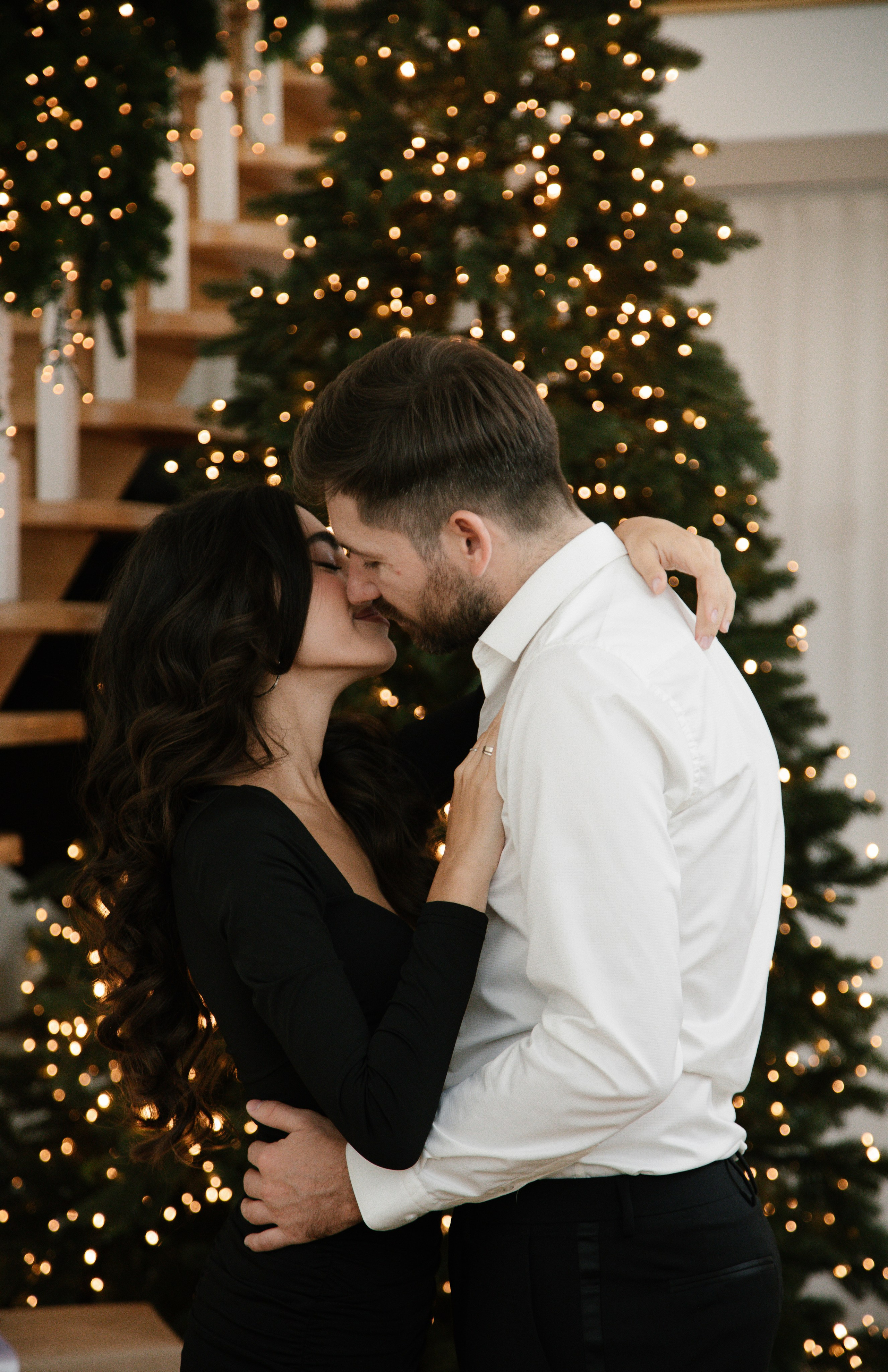 Новогодняя фотосессия для пары. Свадебный и семейный фотограф Анастасия Романова в Москве и Московской области