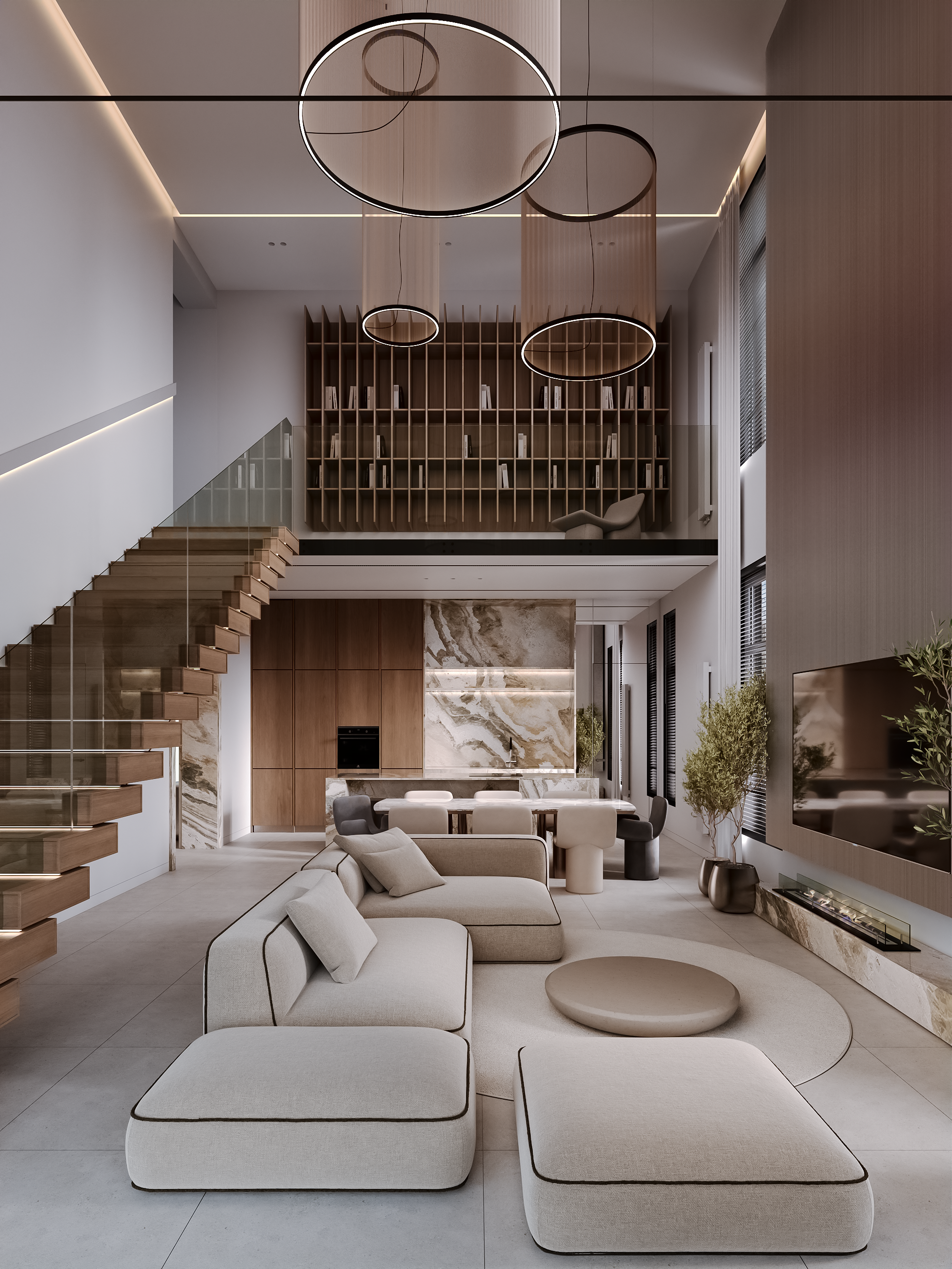 House 215. Визуализация интерьера Corsa Render