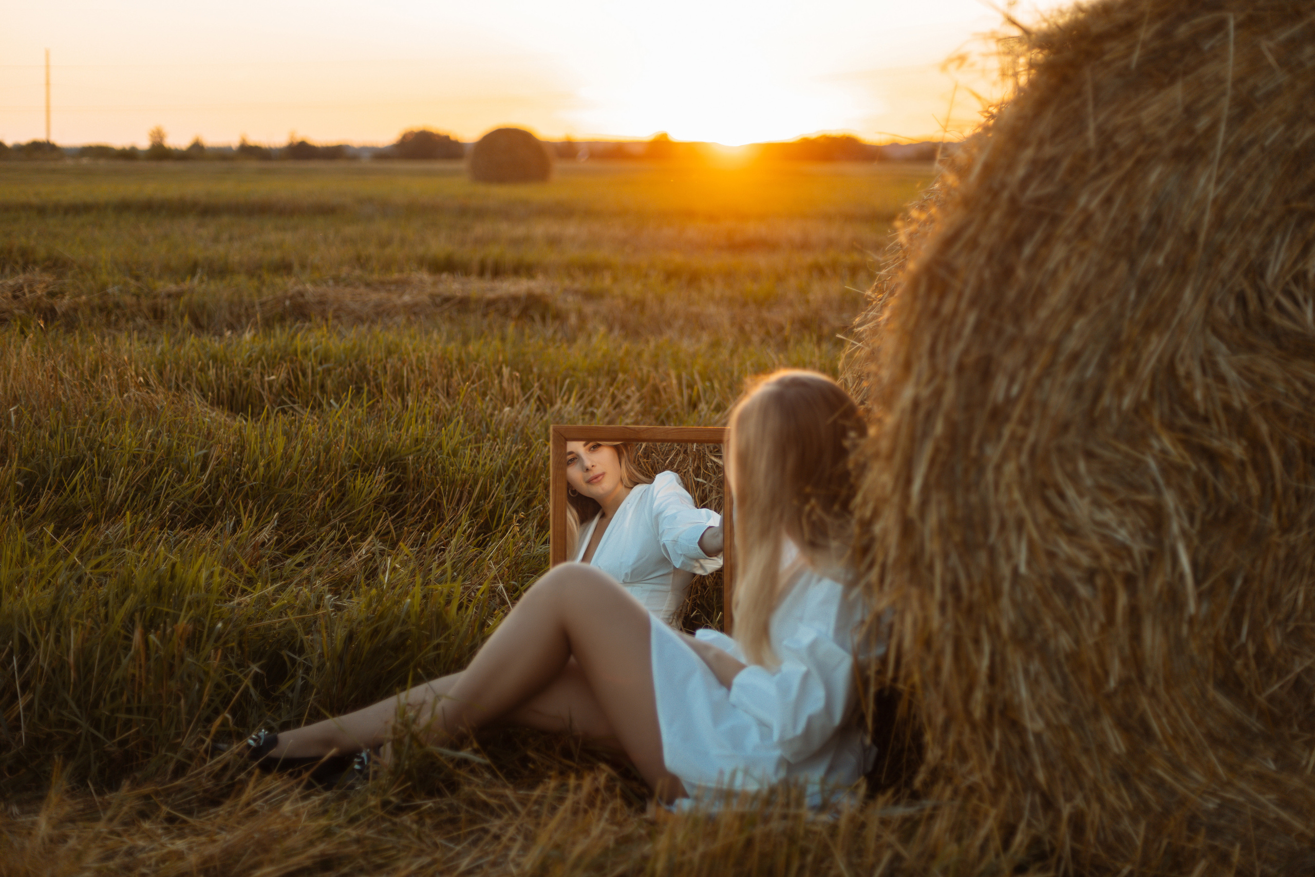 Закат в поле. Фотограф Александра Просекова