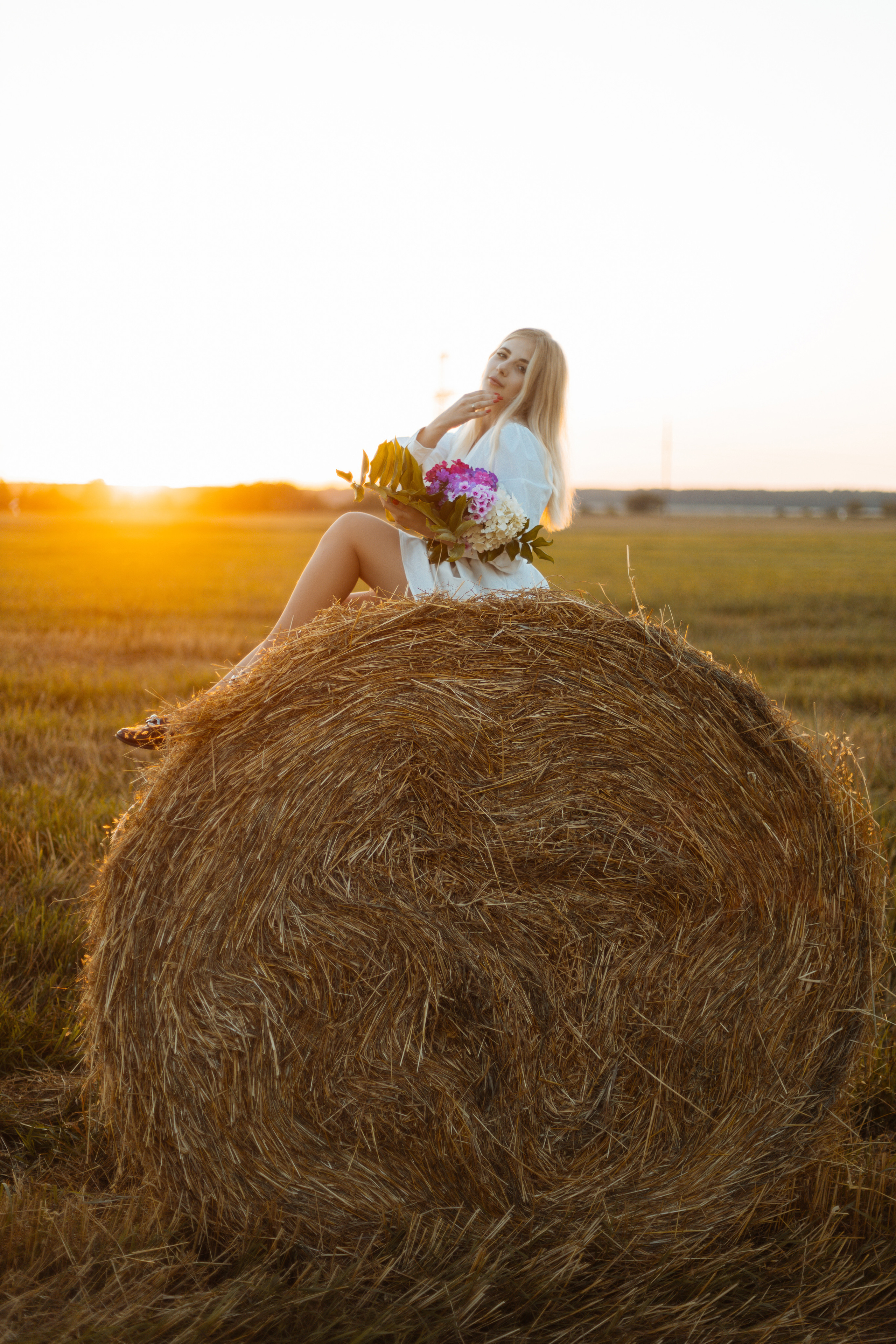 Закат в поле. Фотограф Александра Просекова