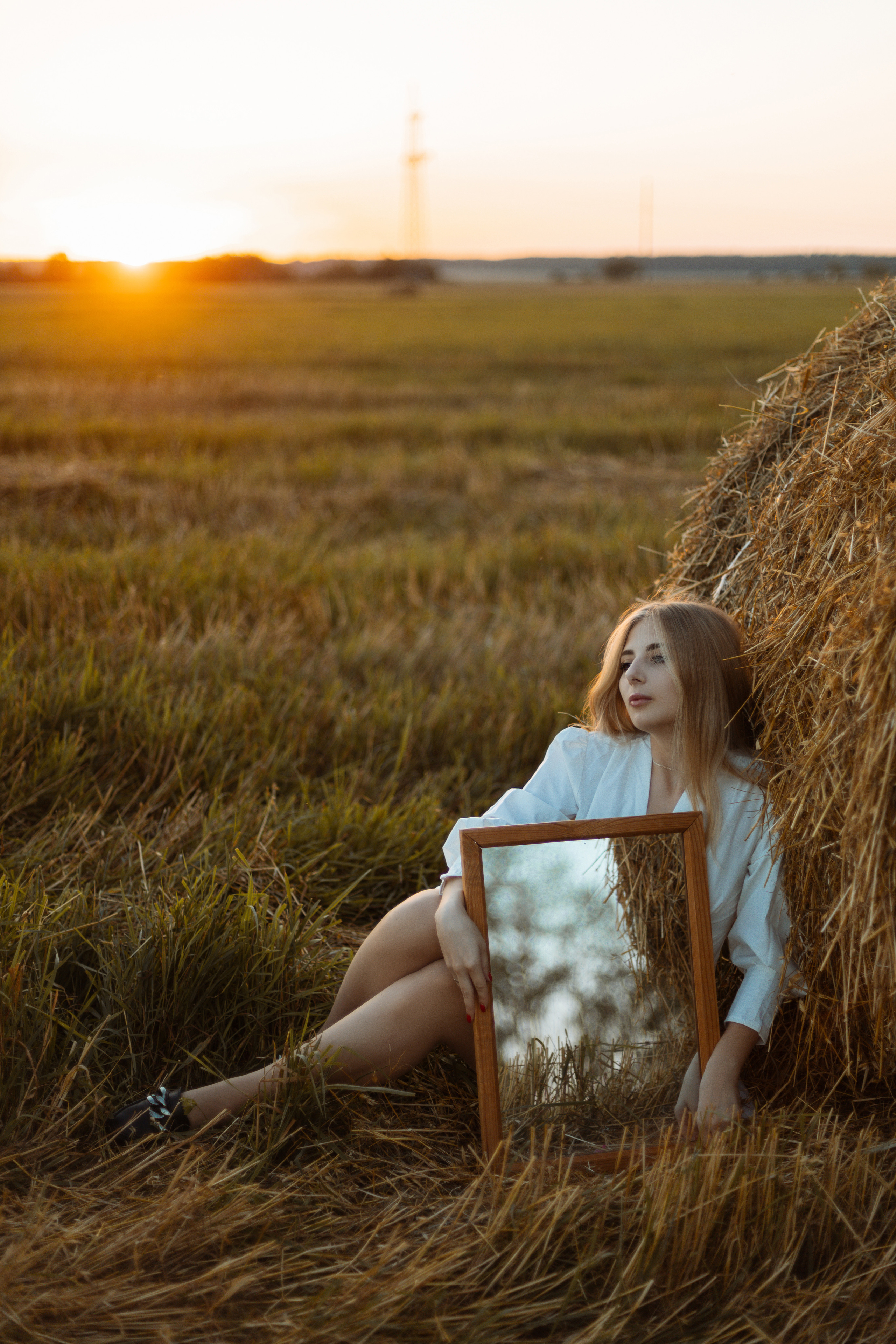 Закат в поле. Фотограф Александра Просекова