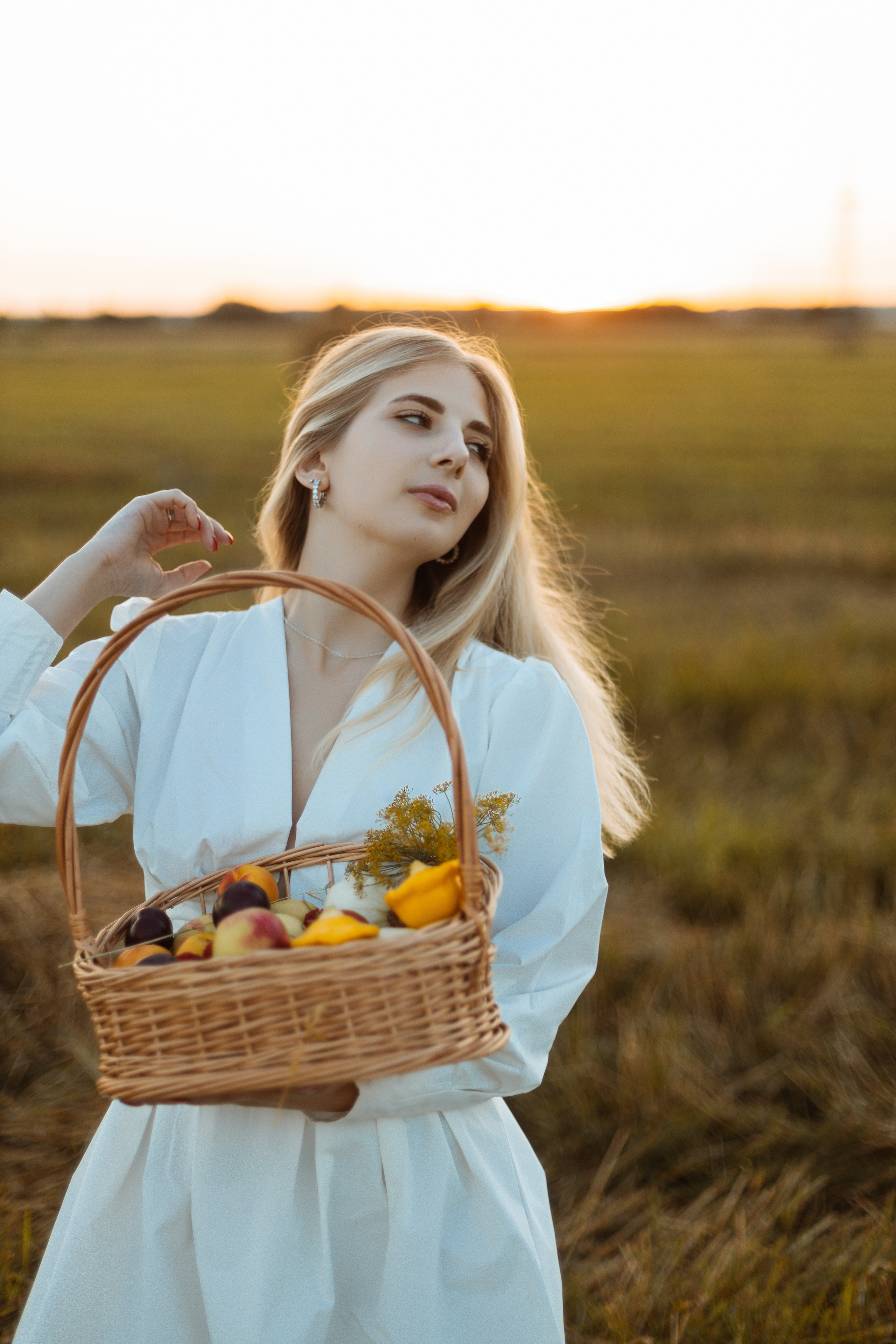 Закат в поле. Фотограф Александра Просекова