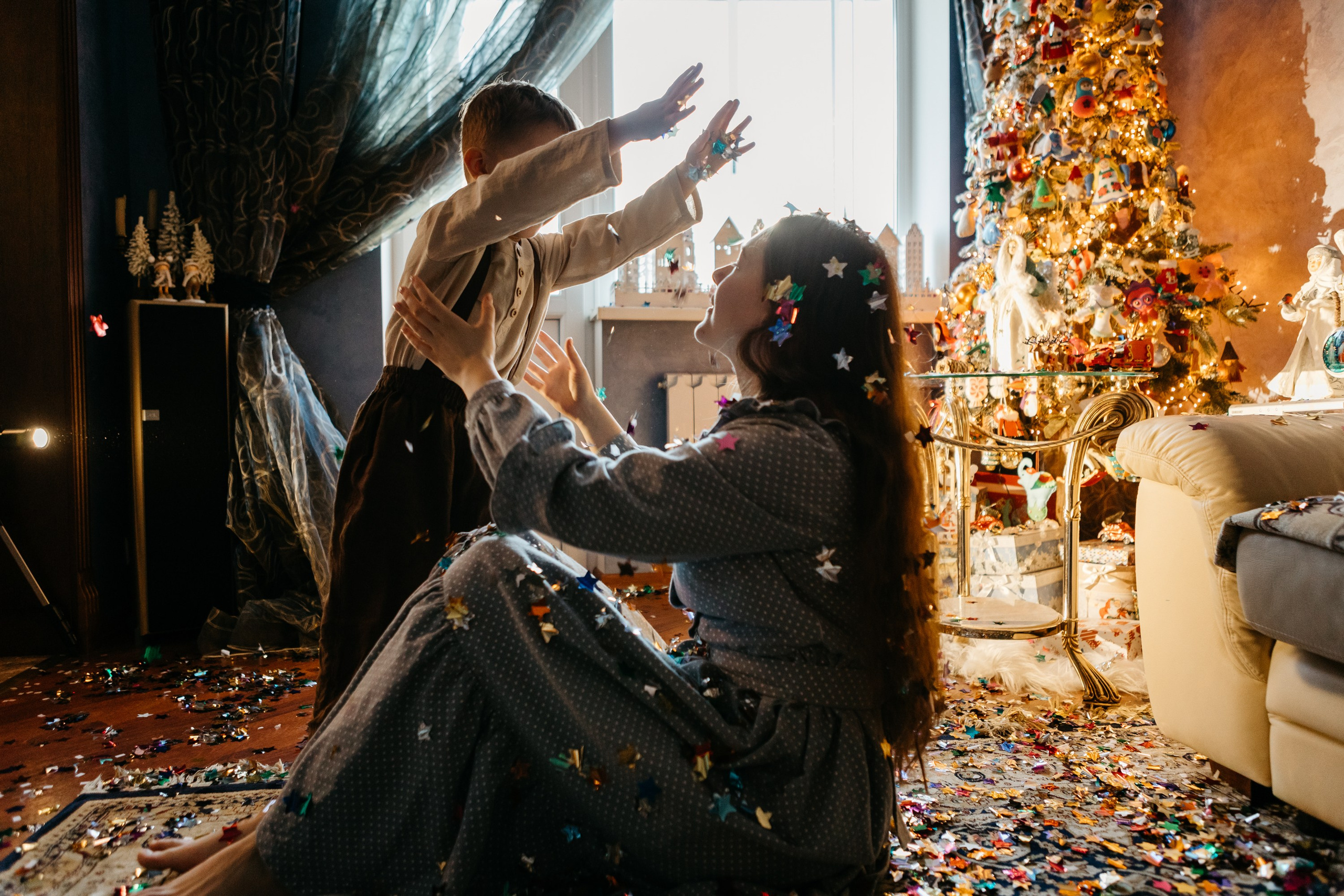 Новогодняя фотосессия дома Москва. Семейный фотограф Маша Тимофеева | Москва