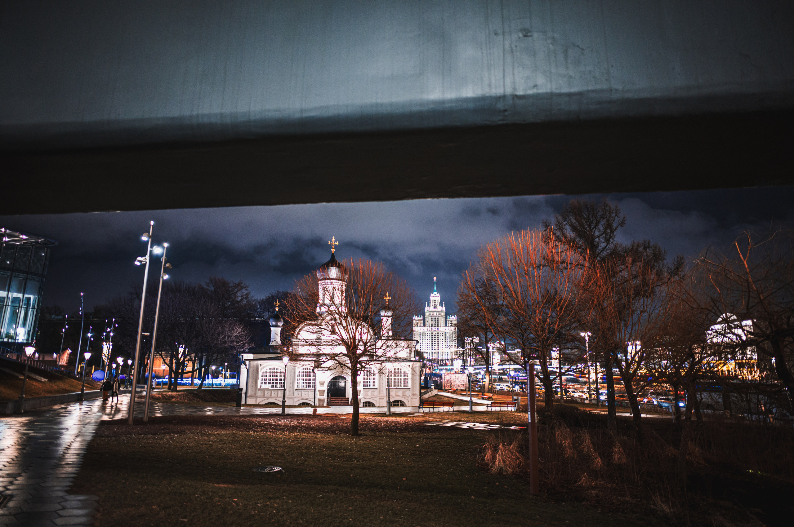 Зимнее ночное Зарядье