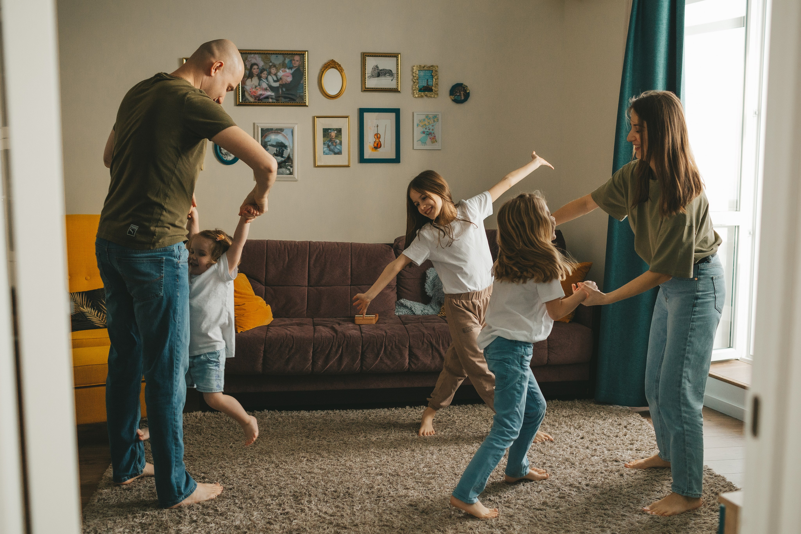 Семья Пети и Алёны (домашняя фотосессия). Семейный и детский фотограф и видеограф в Москве, Дрокина Наталья
