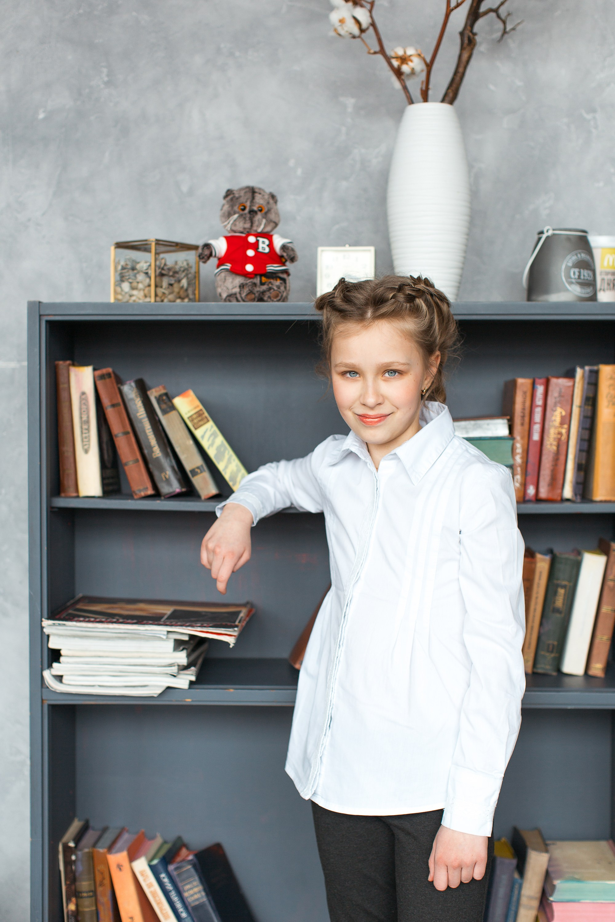 Фотосессия большой семьи в студии