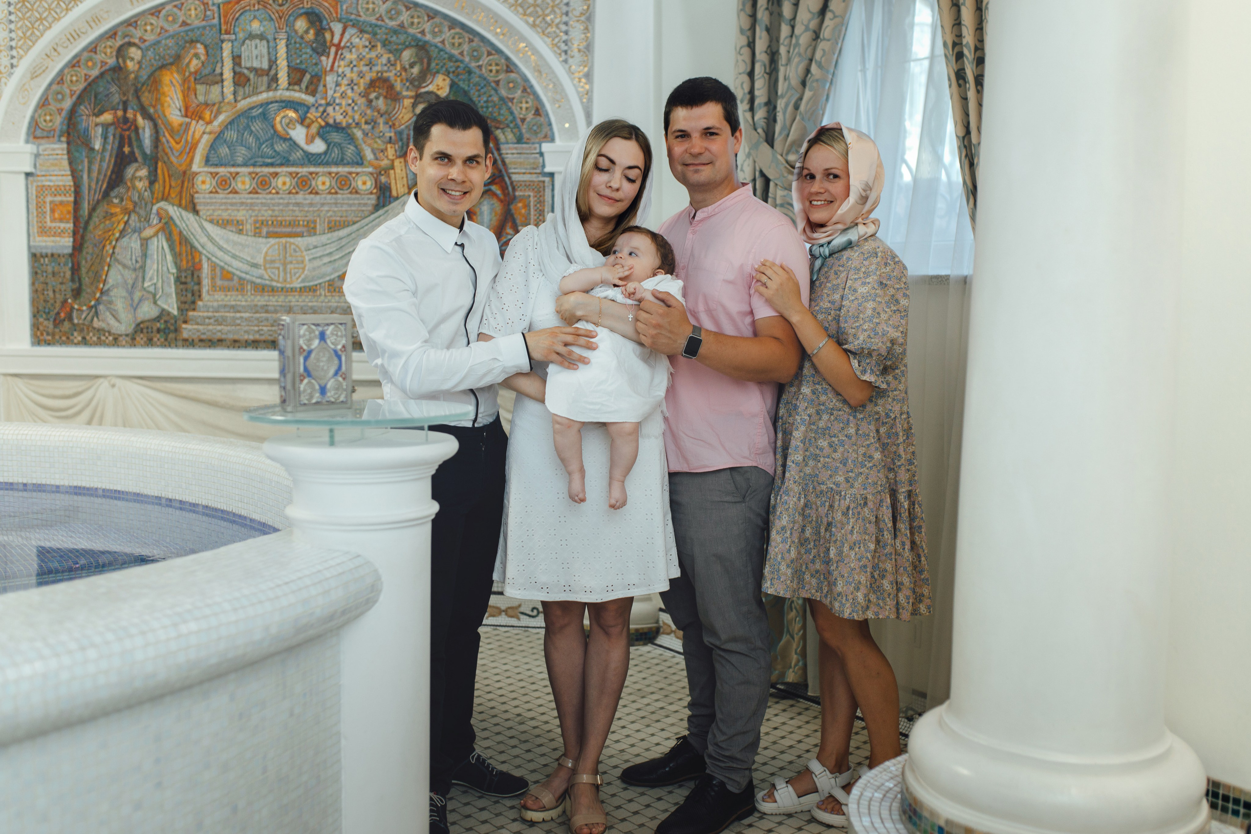 Крещение Аделины, храм Святой Троицы, июль 2024