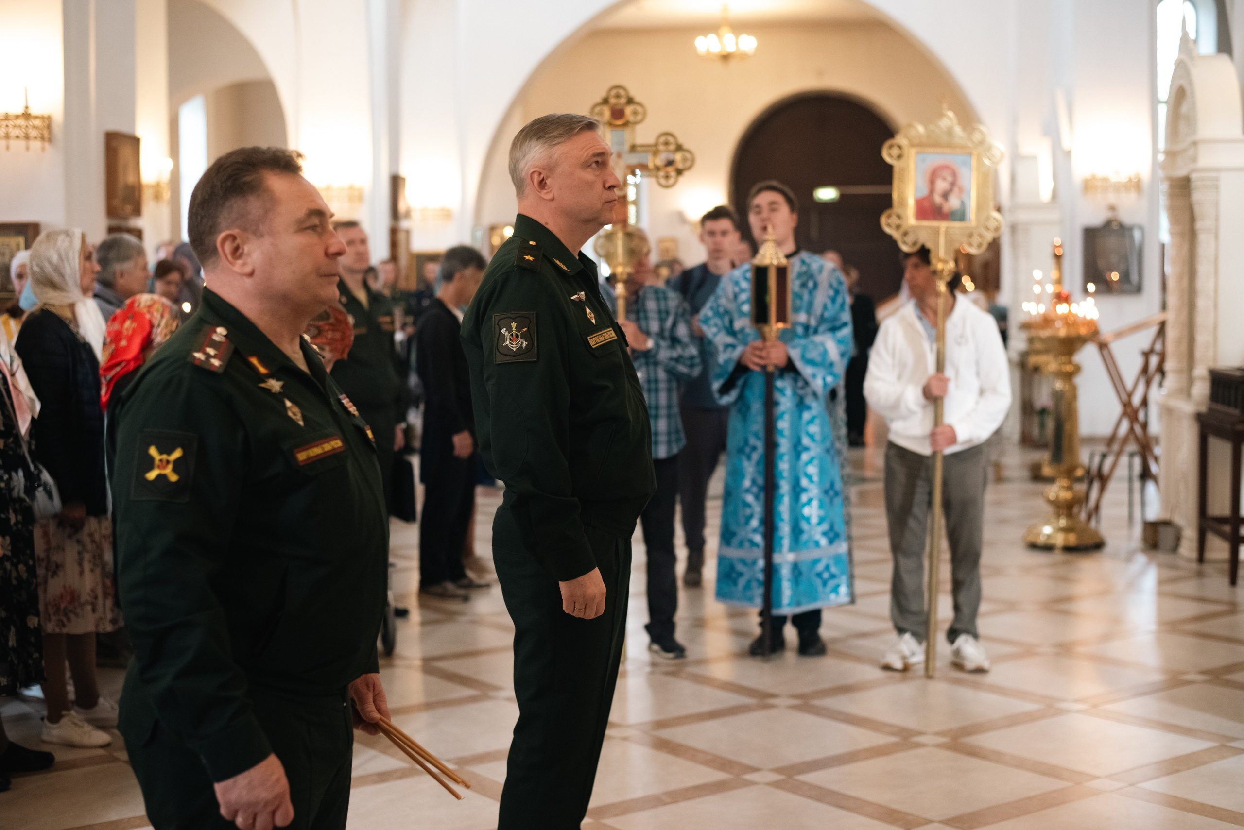Храм Андрея Боголюбского, служба с участием войск РХБ защиты. Фотограф, визажист. Москва