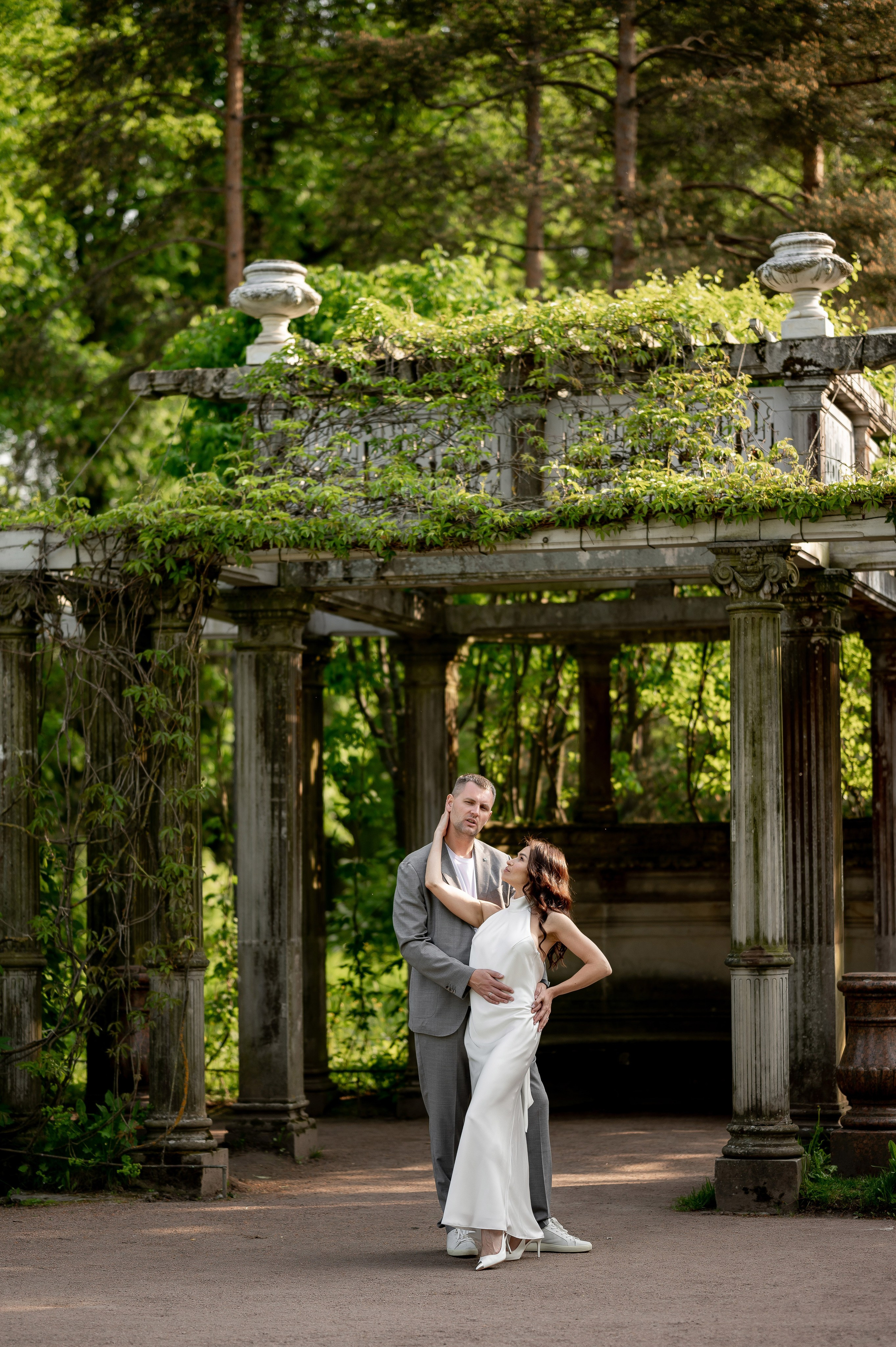 Алина и Алексей (прогулка на кабриолете, Академия Художеств, Екатерининский парк в Пушкине). Портретный, семейный и свадебный фотограф в Санкт-Петербурге и в Пушкине Ширяев Денис