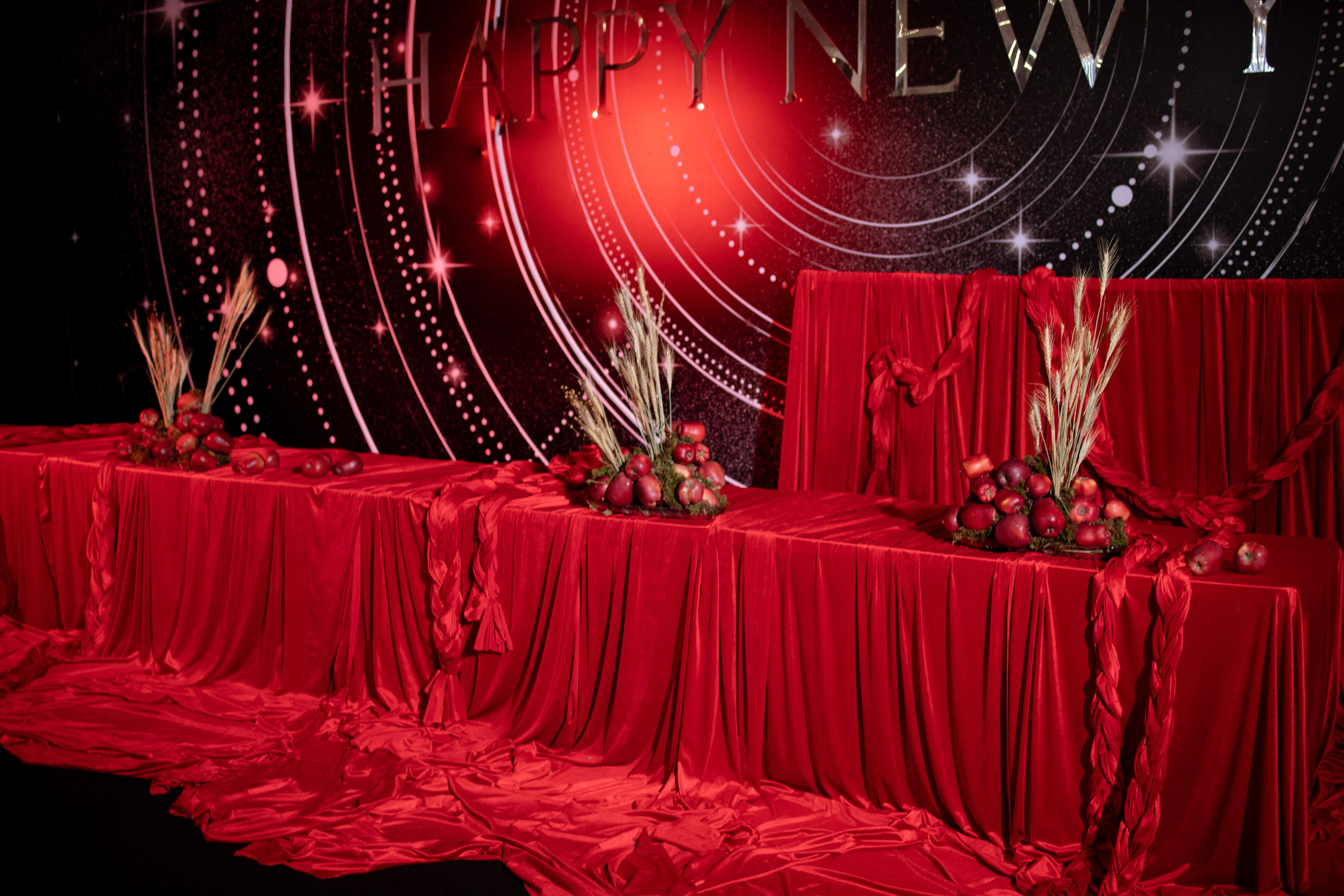 Новогодний корпоратив в фольклорном стиле. Особняк Лемана. Оформление свадеб, декор свадеб Вера Маркова, Москва